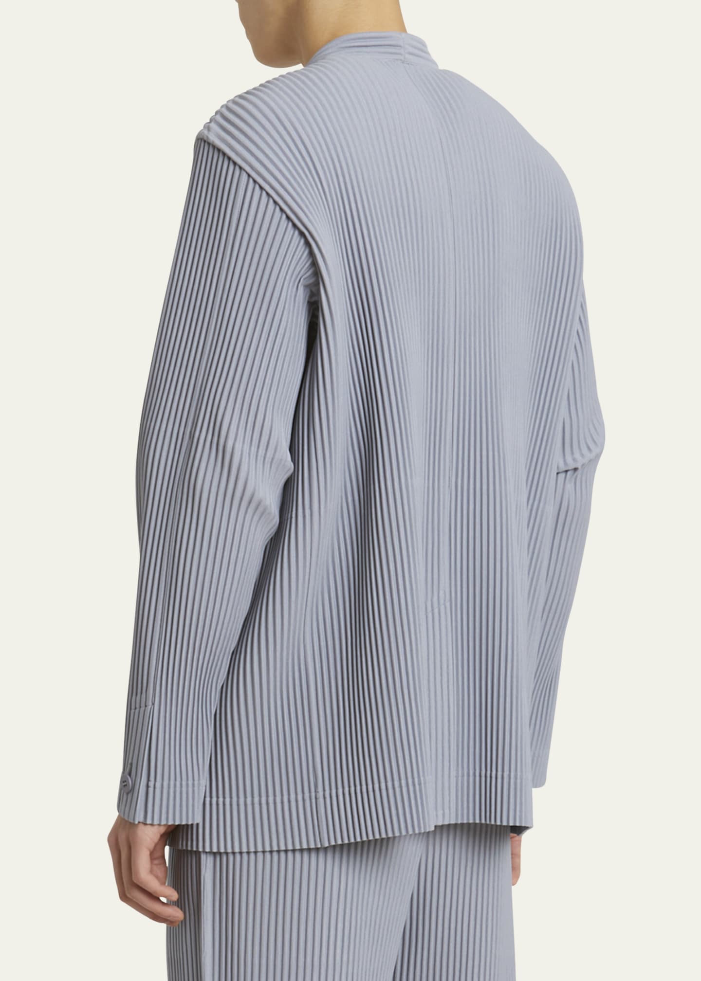 Homme Plisse Issey Miyake Men's Pleated V-Neck Sport Jacket