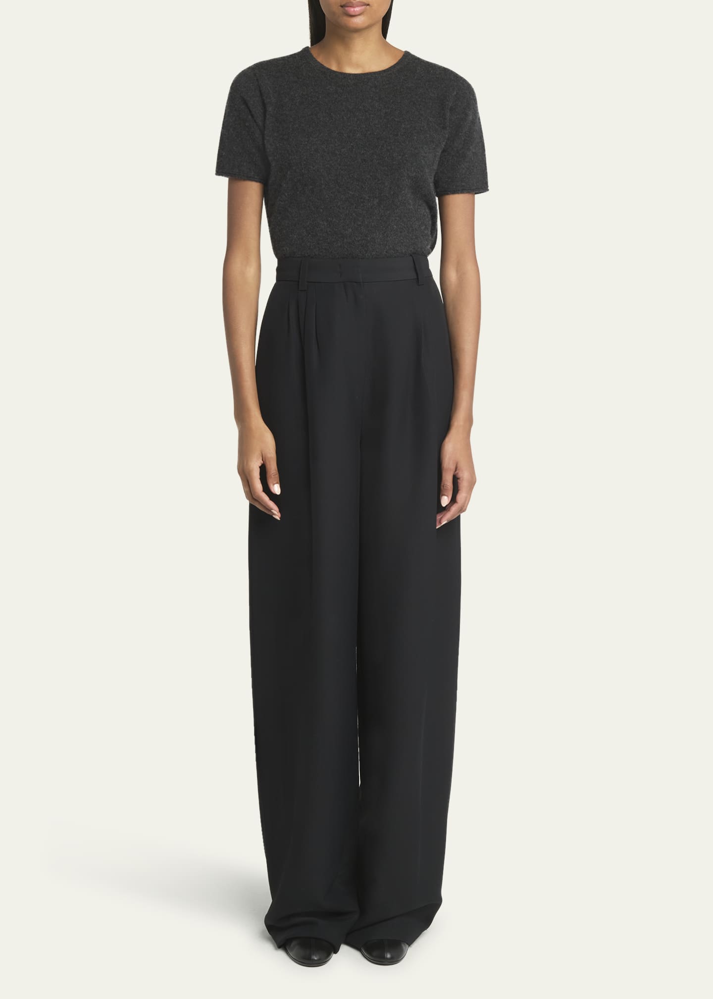 Co Pleated Wool Trousers - Bergdorf Goodman