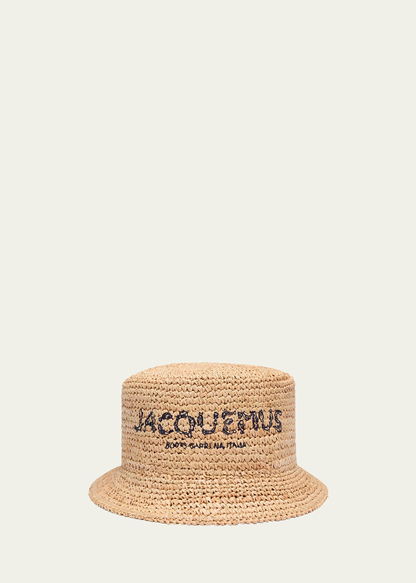 Jacquemus Le Bob Pesco Straw Bucket Hat