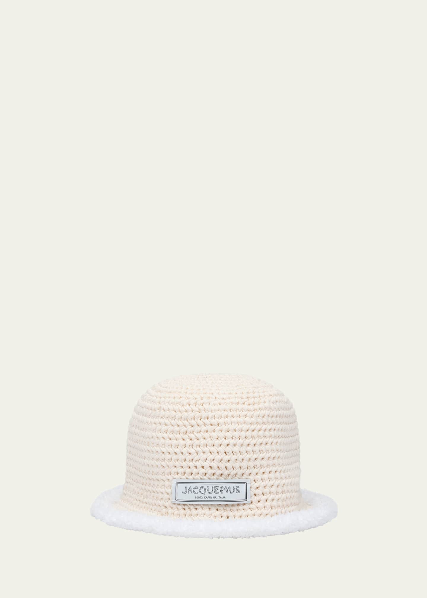 Jacquemus Le Bob Bordino Bucket Hat With Sherpa Trim