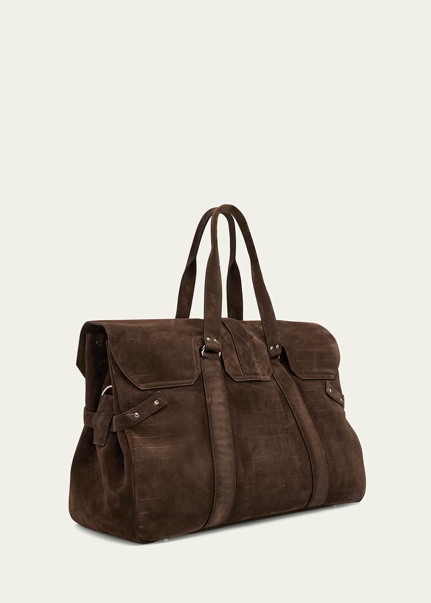 Brunello Cucinelli Men's Suede Duffel Bag Image 2 of 5