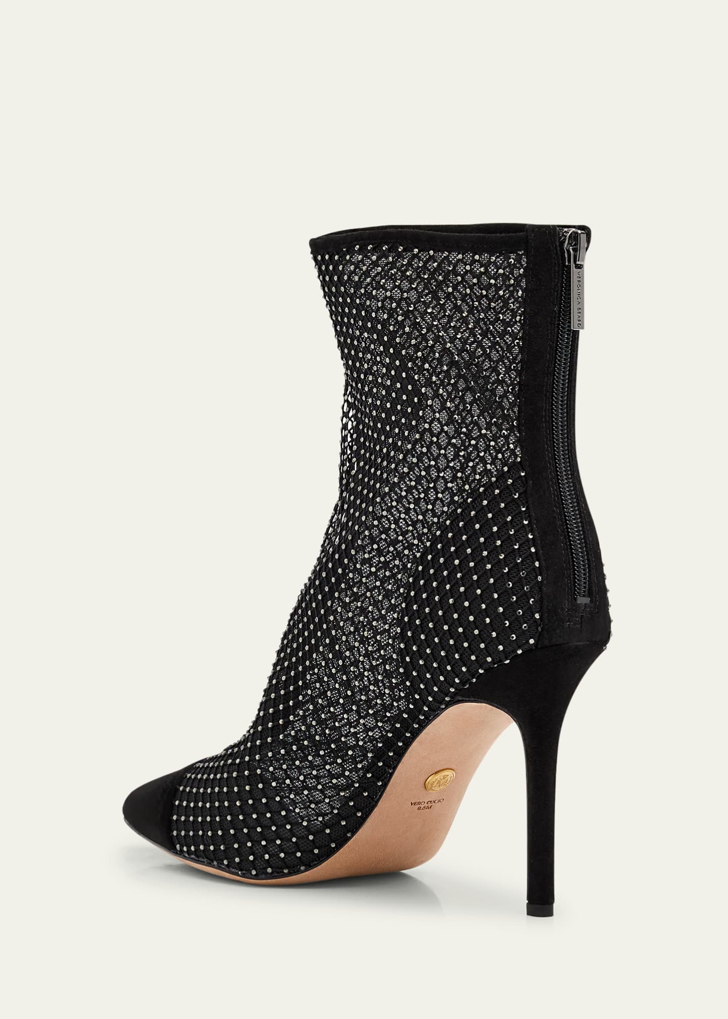 Veronica Beard Lisa Strass Net Mesh Stiletto Booties Image 4 of 6