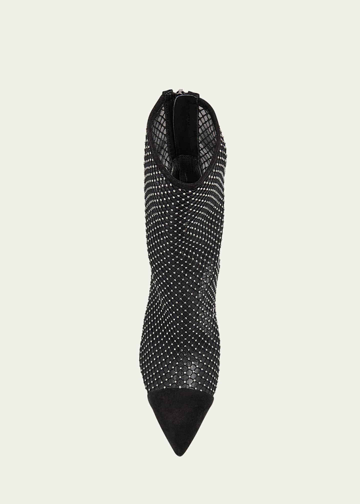 Veronica Beard Lisa Strass Net Mesh Stiletto Booties Image 6 of 6