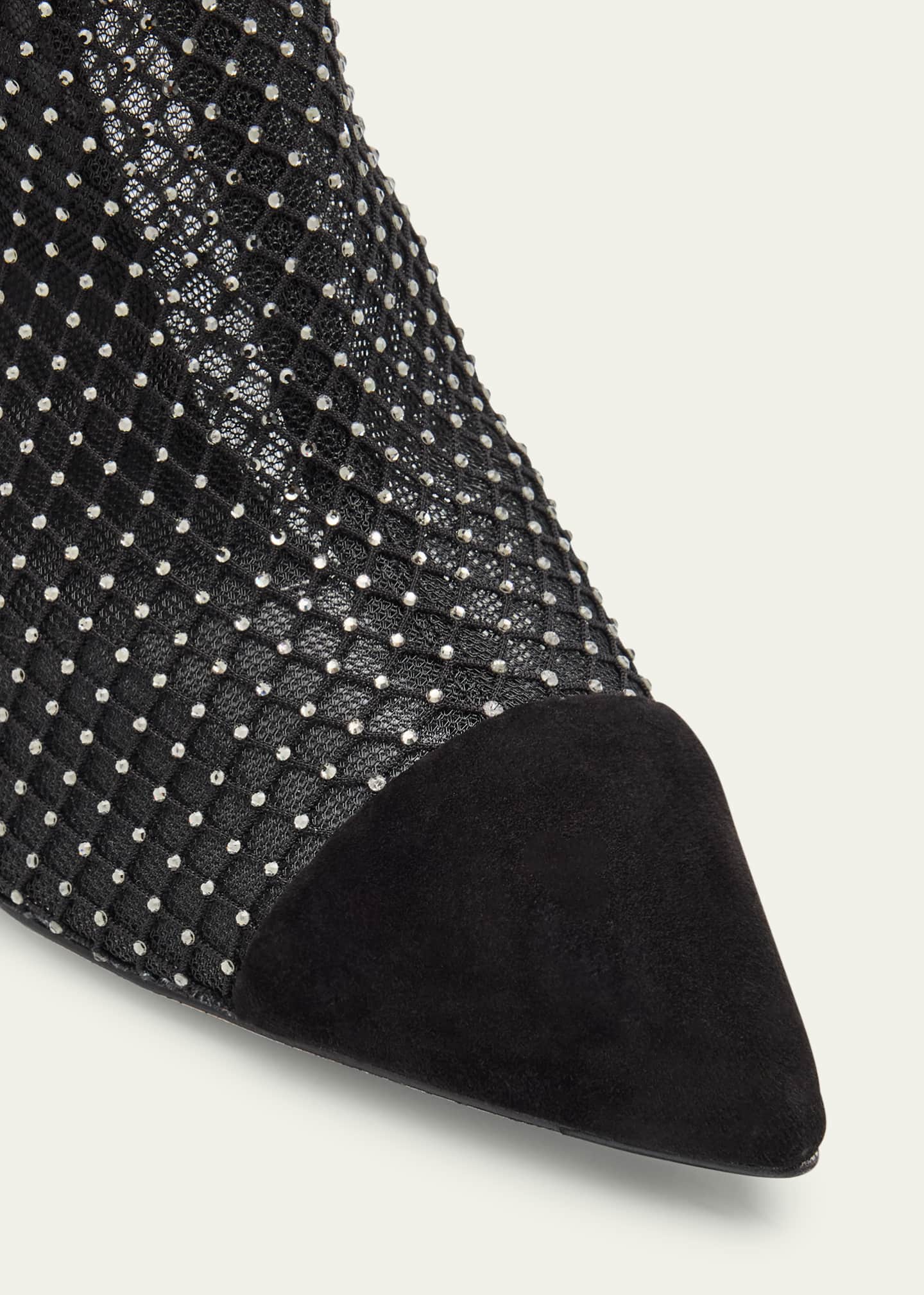 Veronica Beard Lisa Strass Net Mesh Stiletto Booties Image 5 of 6