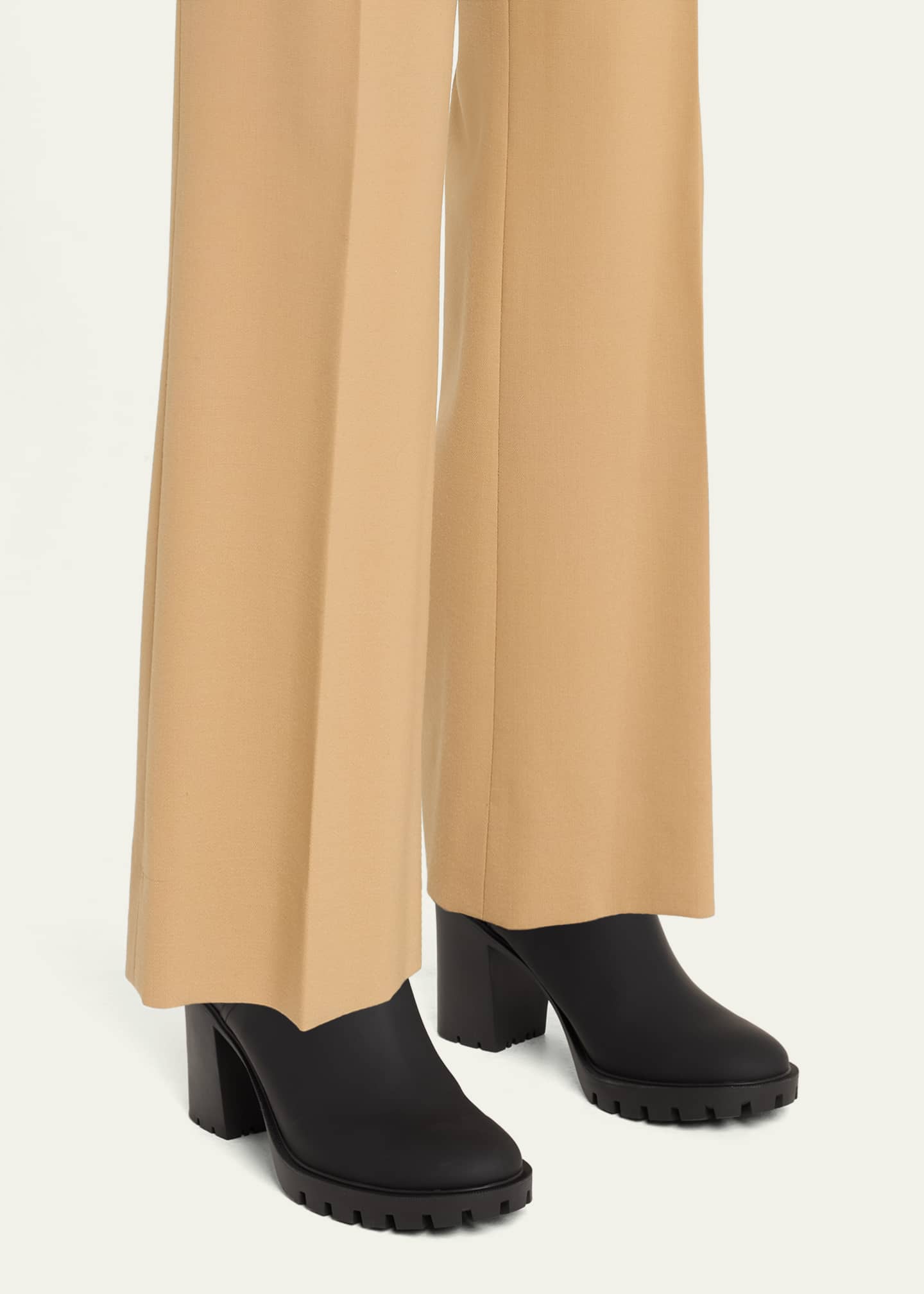 Veronica Beard Riley Leather Block-Heel Chelsea Booties Image 2 of 6