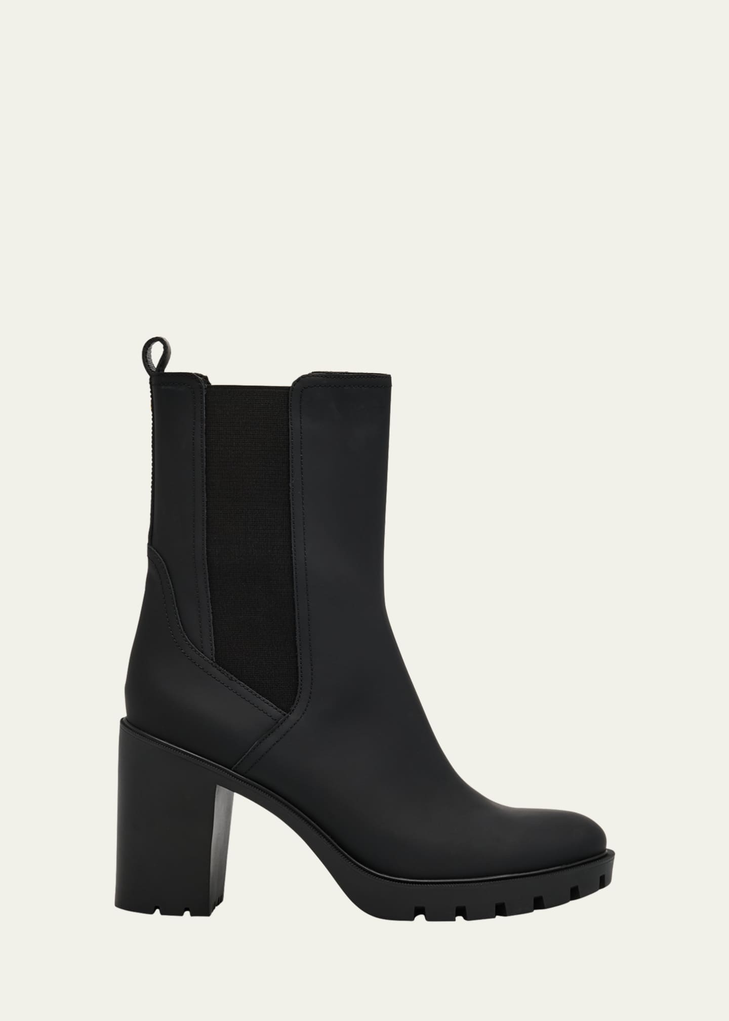 Veronica Beard Riley Leather Block-Heel Chelsea Booties Image 1 of 6