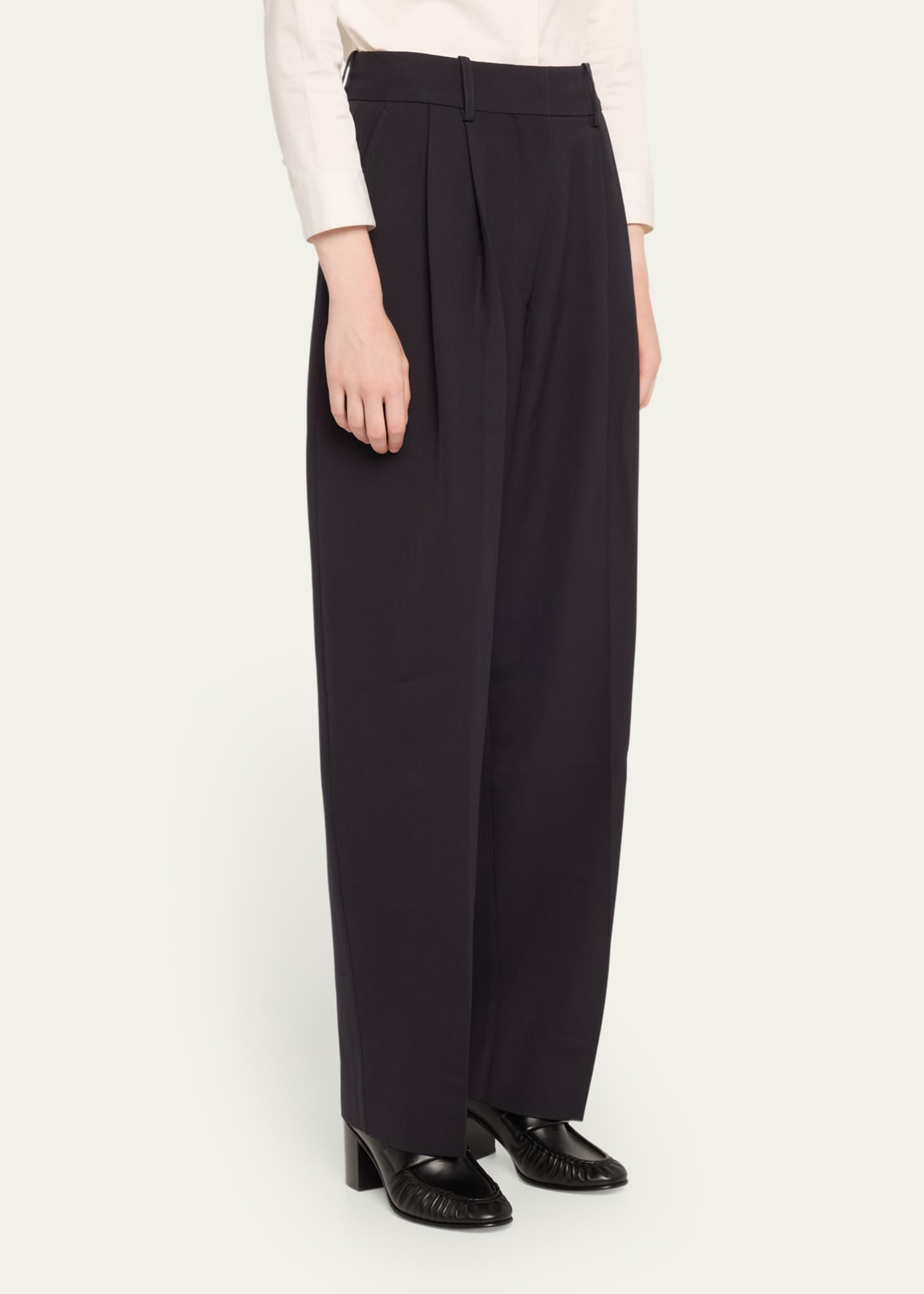 STUDIO NICHOLSON DOUBLE PLEAT PANTS パンツ Hire Double Pleat Cotton Viscose Pant – La Garçonne