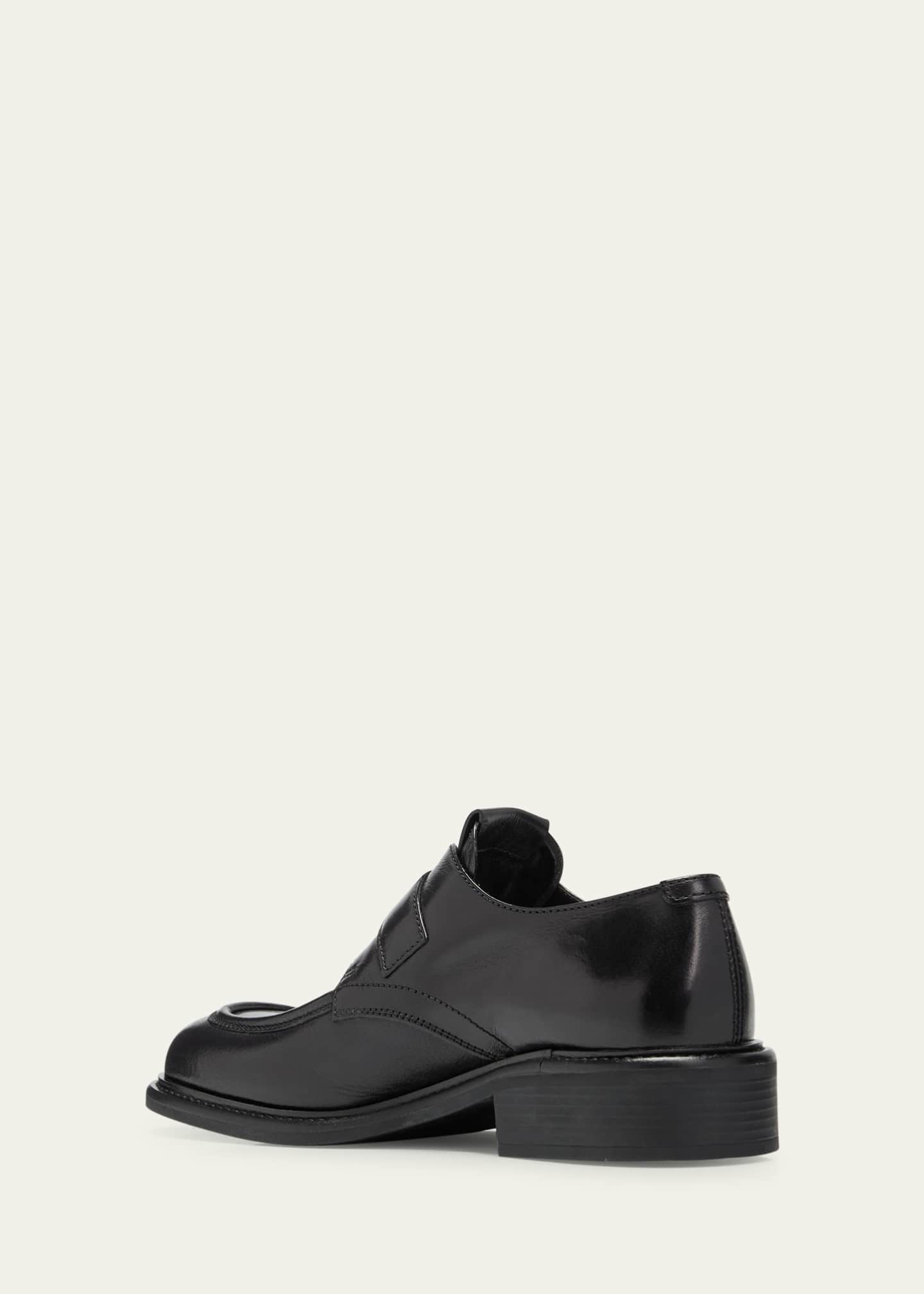 Miu Miu Buffalo Leather Buckle Loafers Image 4 of 5
