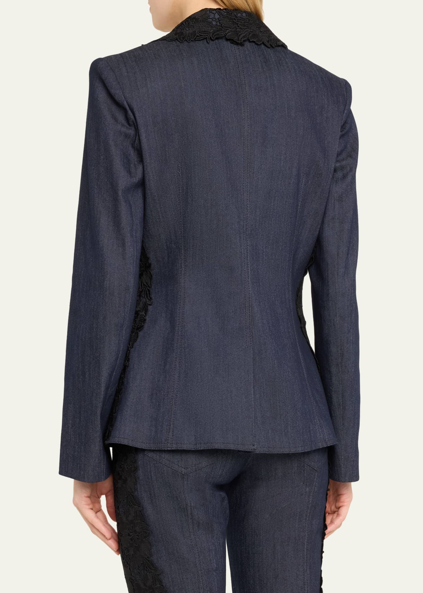 Cinq a Sept Laney Lace Denim Jacket