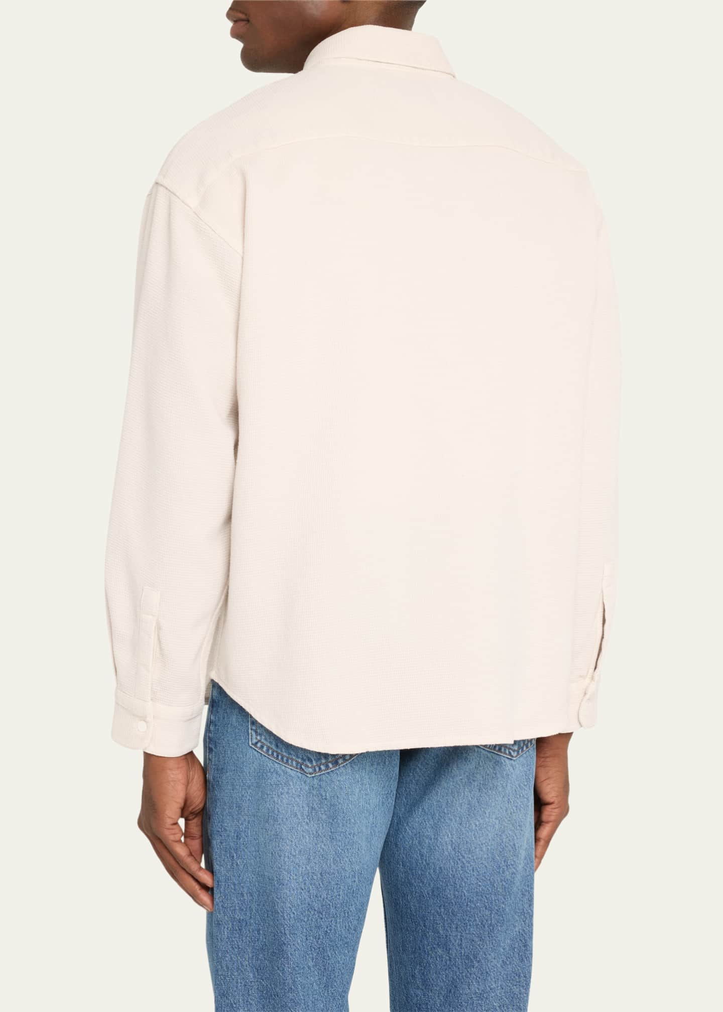 Men's Waffle Textured Sport Shirt
