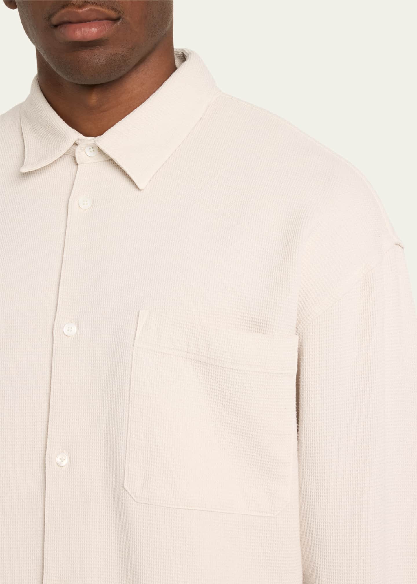 Men's Waffle Textured Sport Shirt