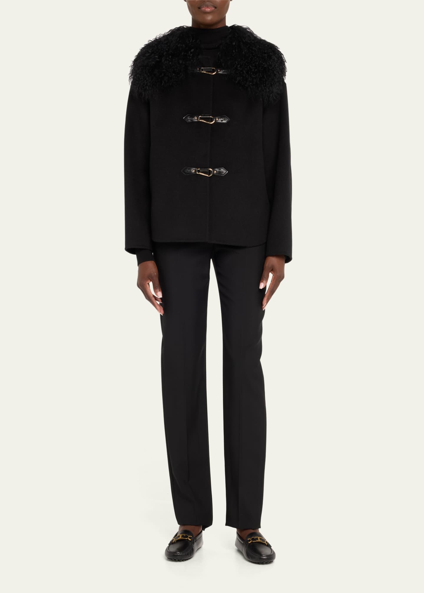 Kobi Halperin Shirley Wool ShearlingCollar Coat Bergdorf Goodman