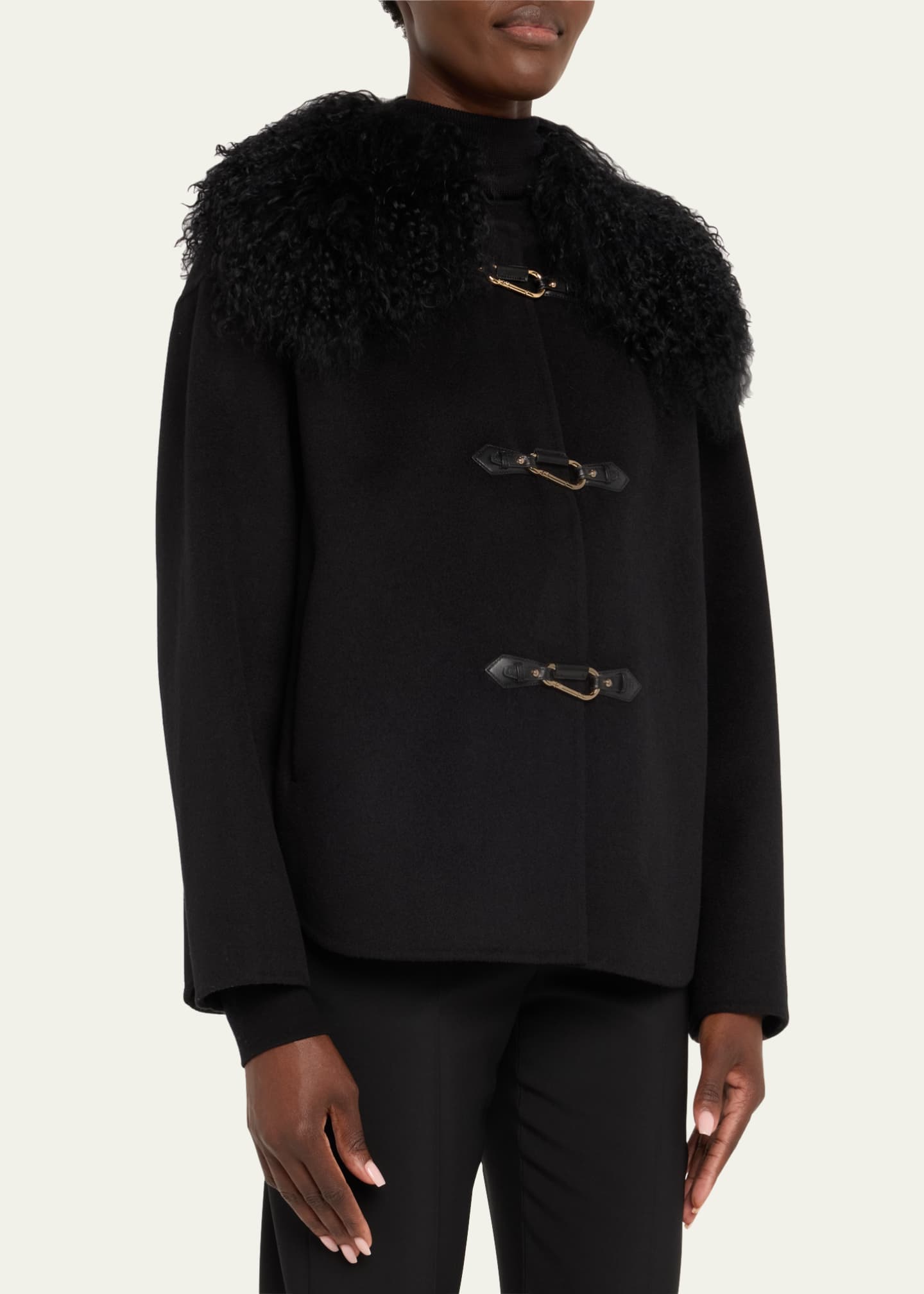 Kobi Halperin Shirley Wool ShearlingCollar Coat Bergdorf Goodman