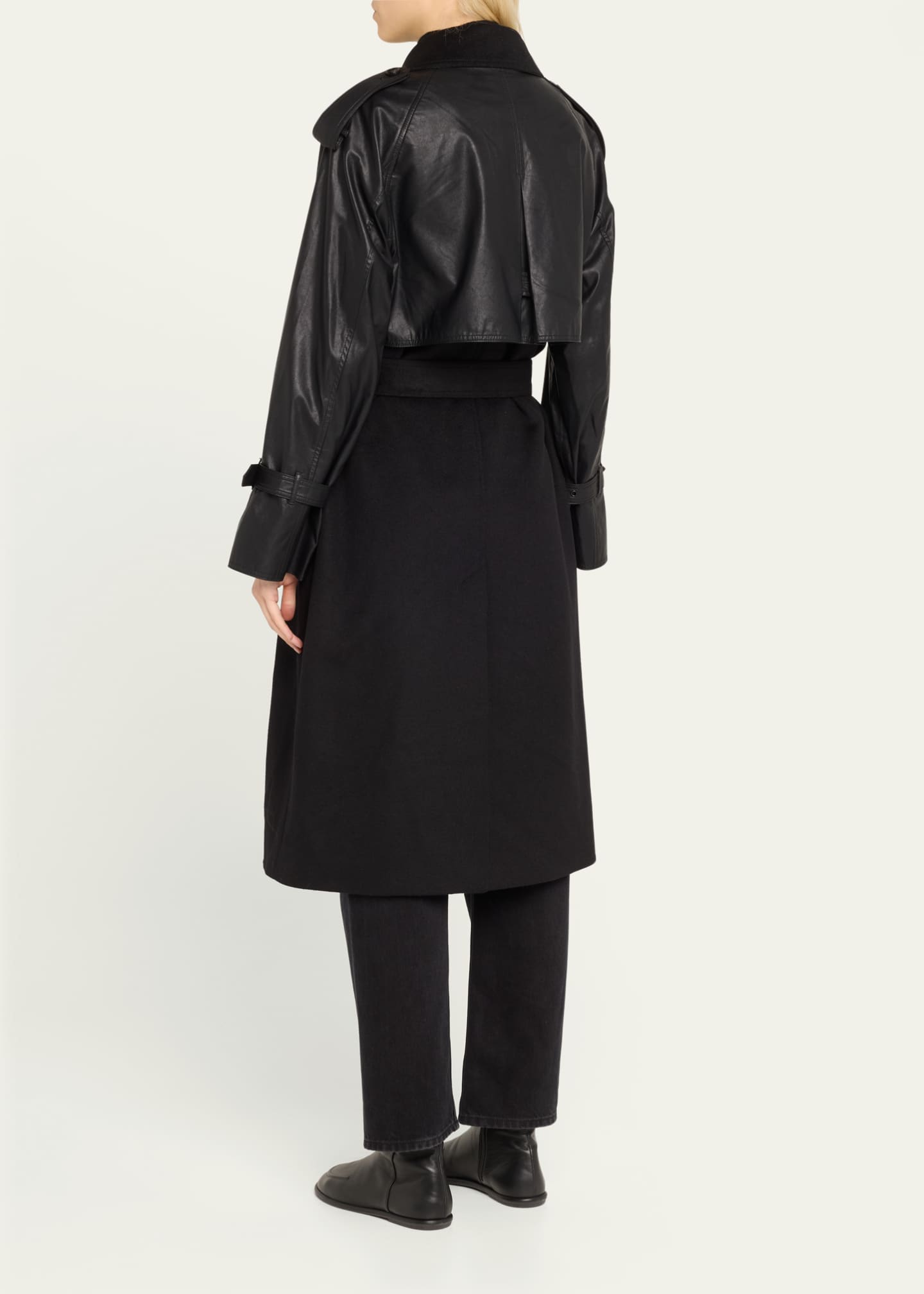 Kobi Halperin Thalia Wool and Faux Leather Coat Image 3 of 5