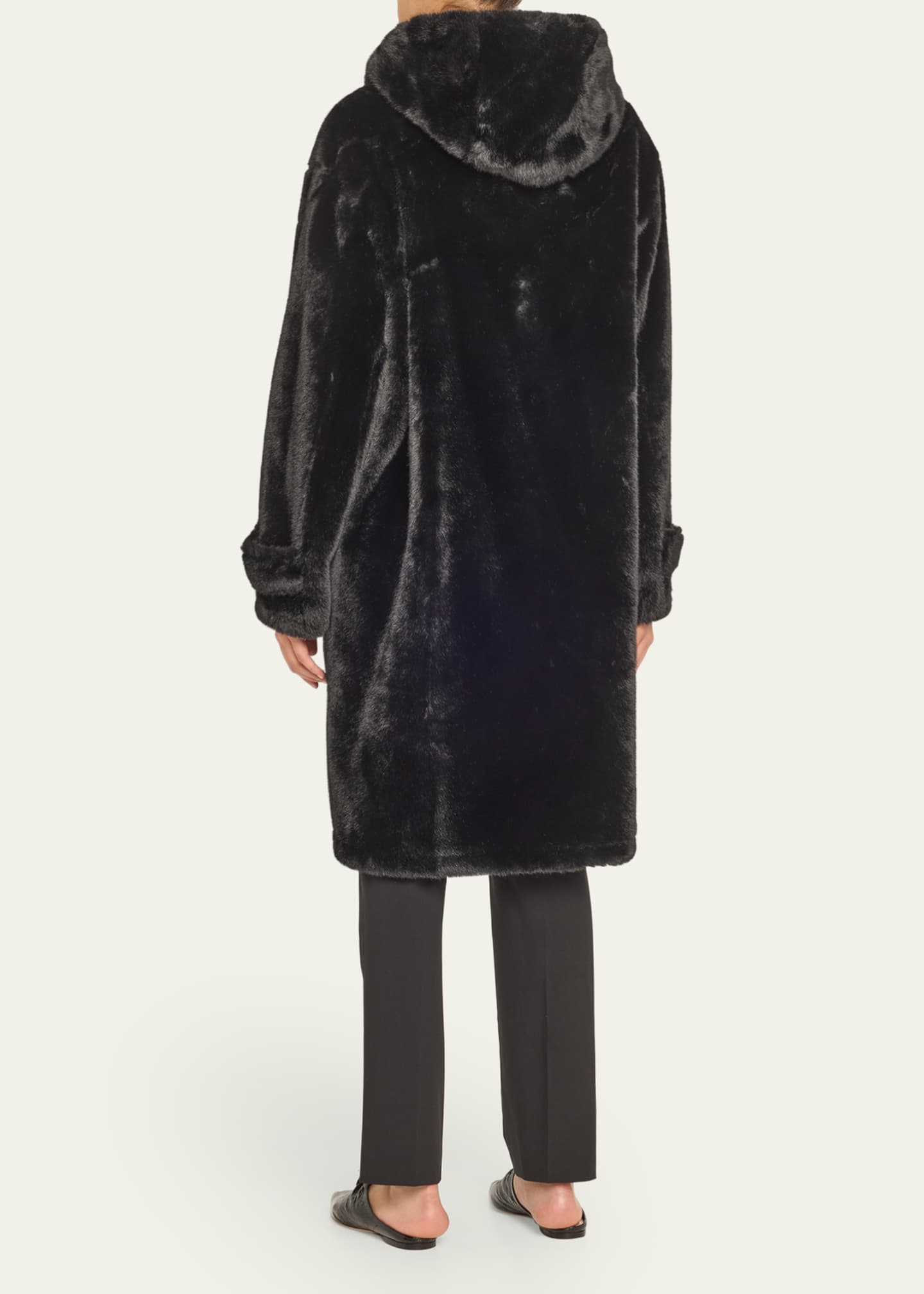 Ariel Hooded Faux Fur Coat