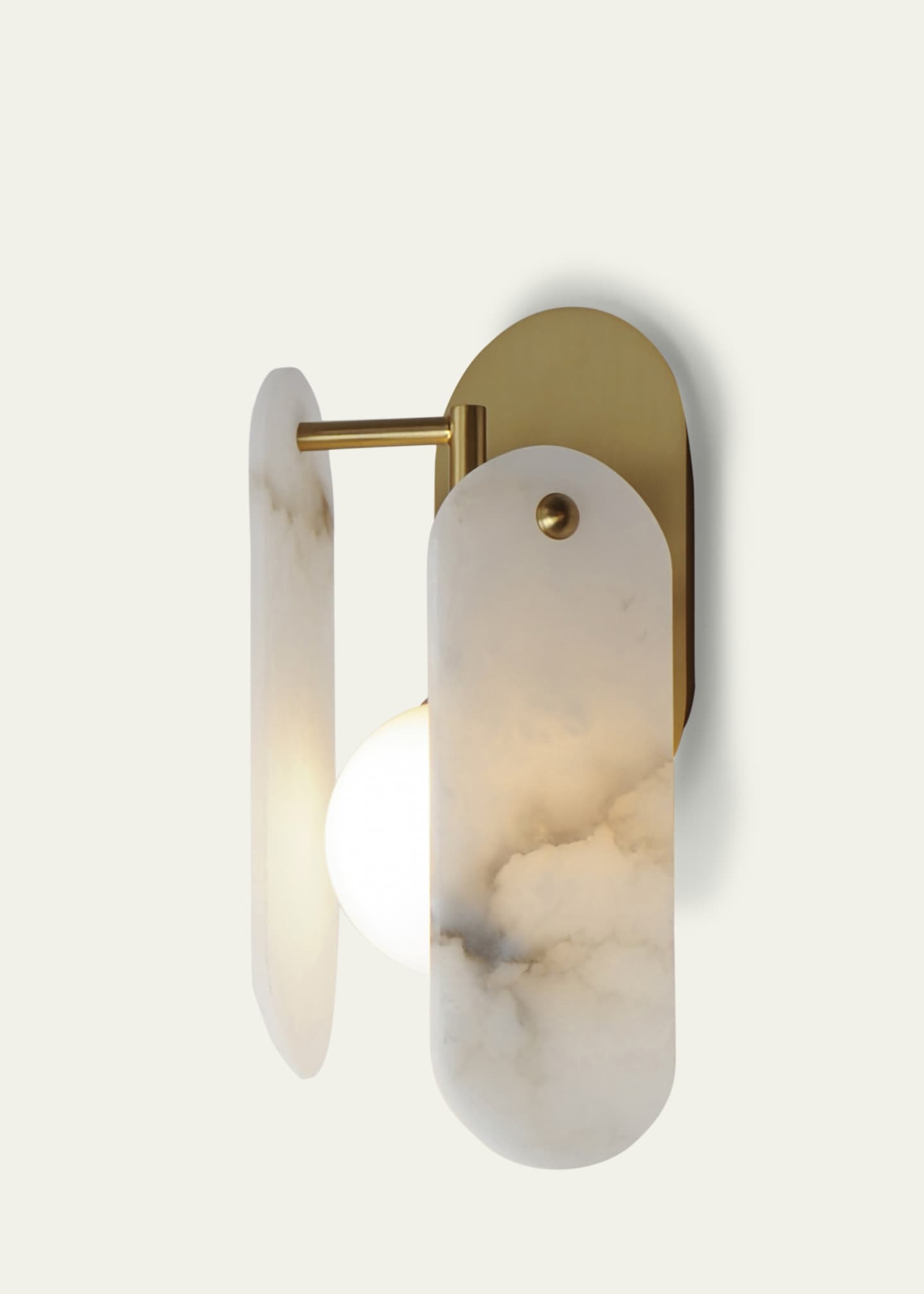 Studio M Megalith Stone Alabaster 16" Wall Sconce Image 3 of 5