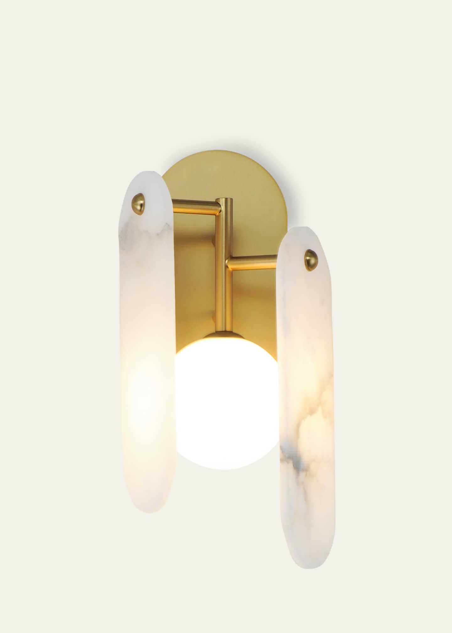 Studio M Megalith Stone Alabaster 16" Wall Sconce Image 4 of 5