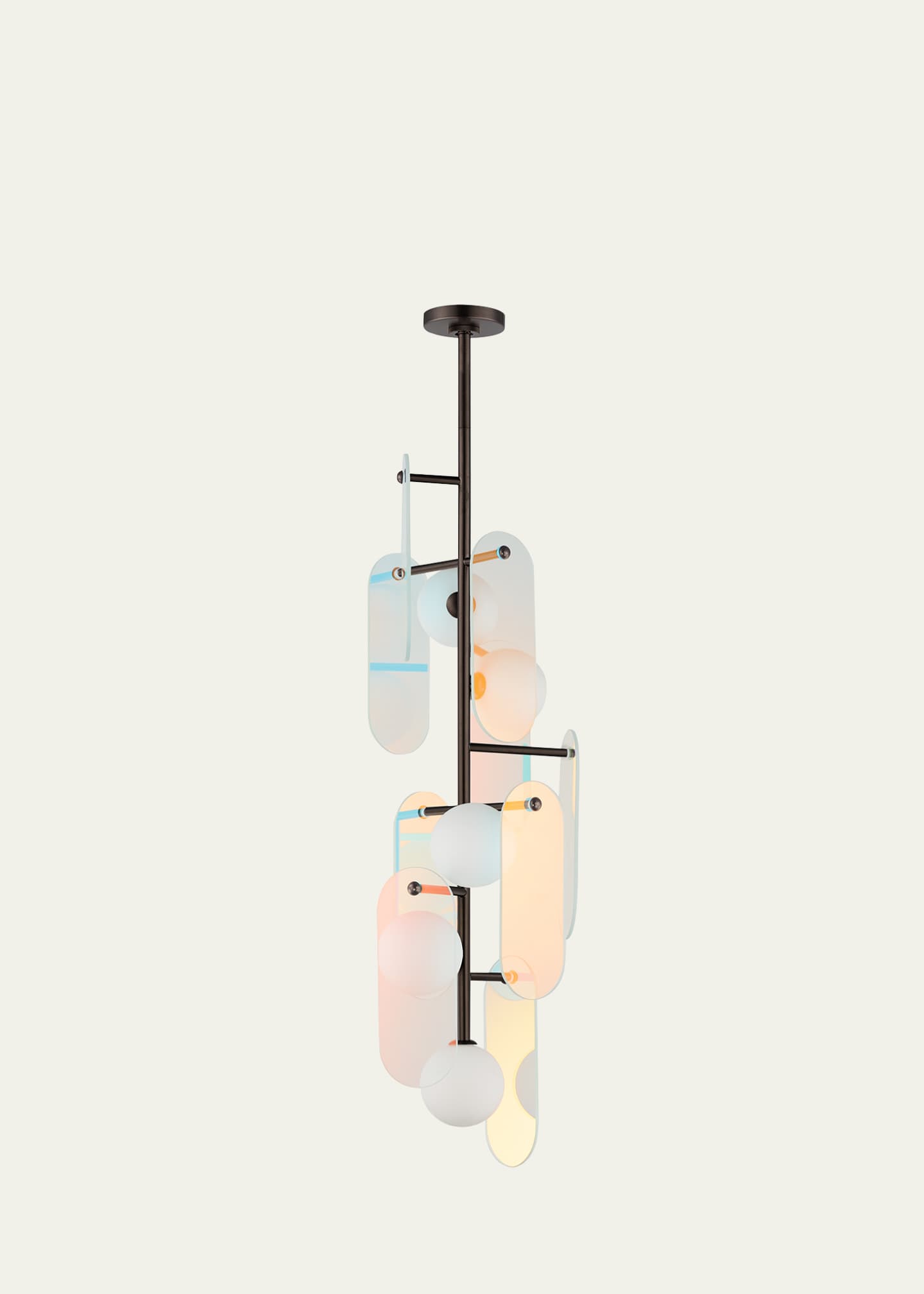 Studio M Megalith Dichroic Glass 5-Light Chandelier
