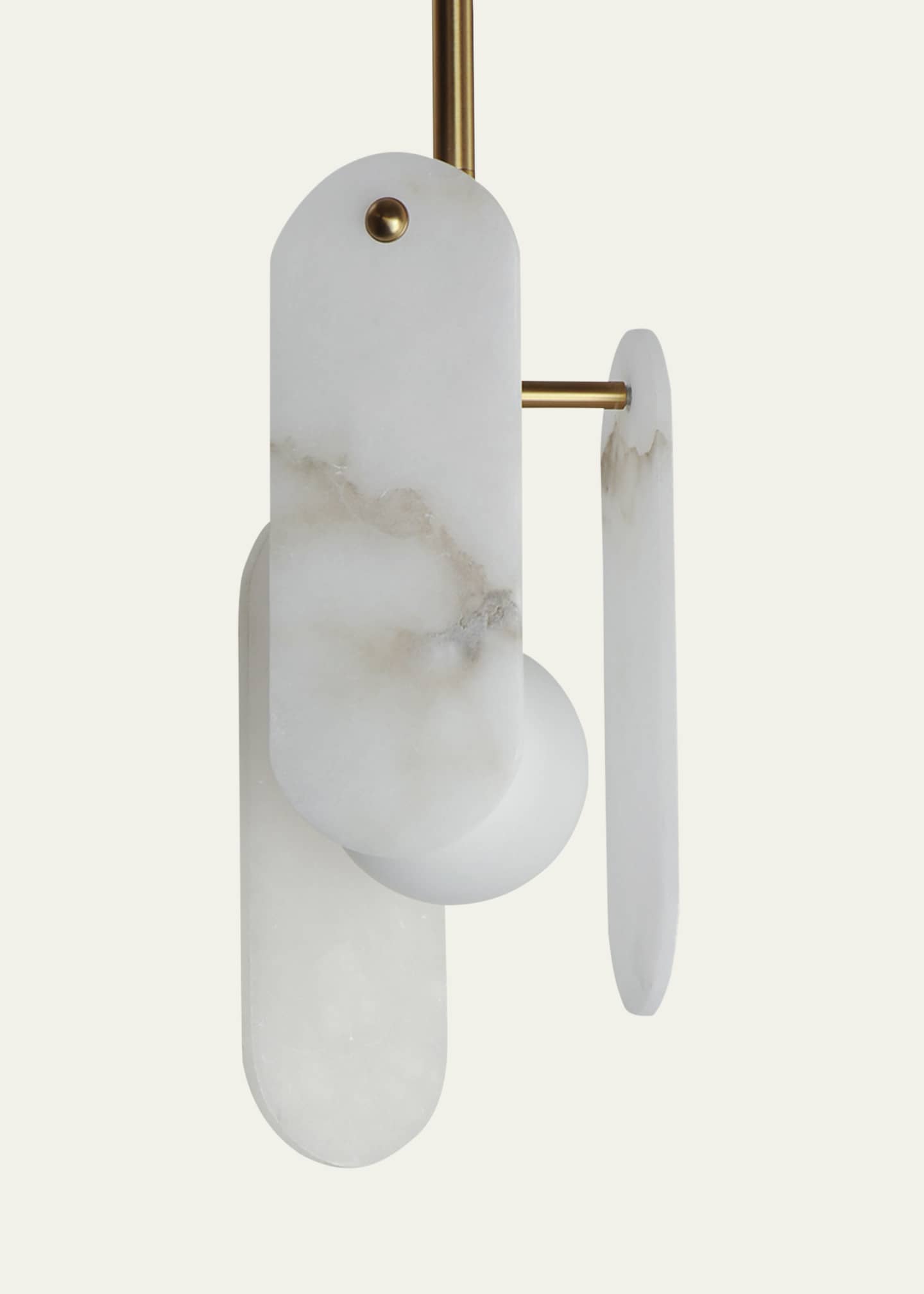 Studio M Megalith Stone 17" Pendant, Alabaster Image 4 of 5