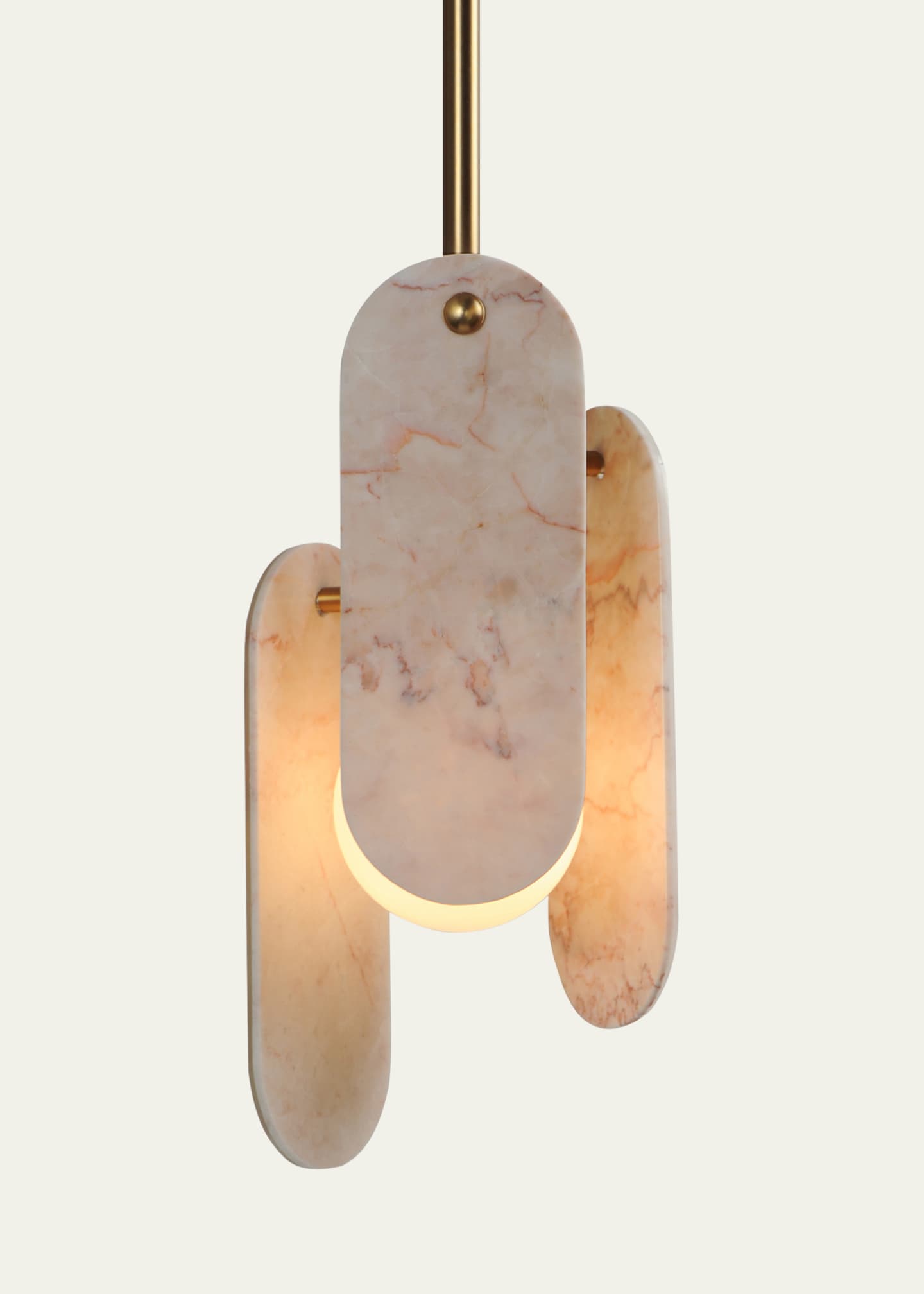 Studio M Megalith Stone Rose Jade 17" Pendant Image 3 of 5