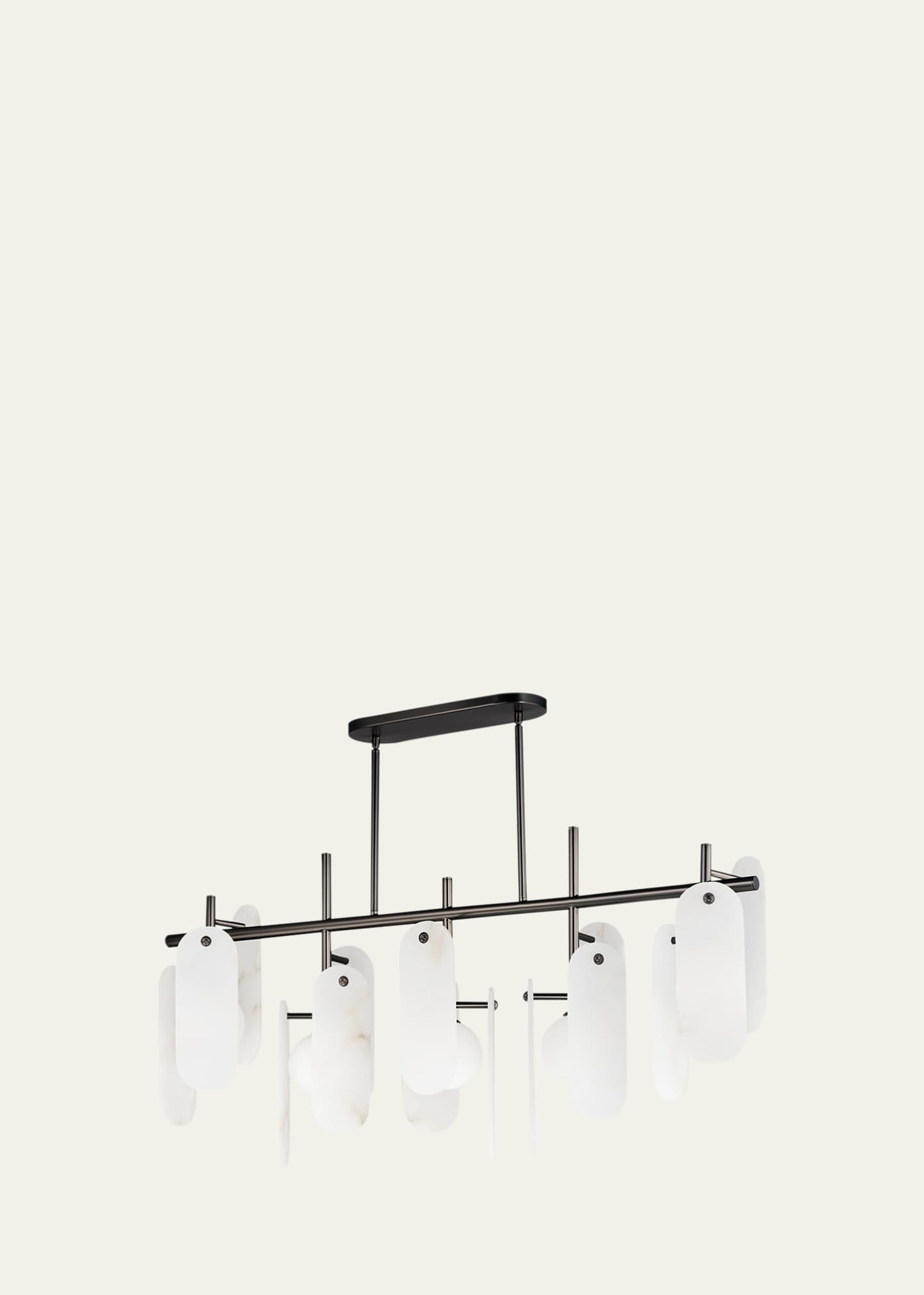 Studio M Megalith Alabaster Stone 47" 5-Light Linear Chandelier