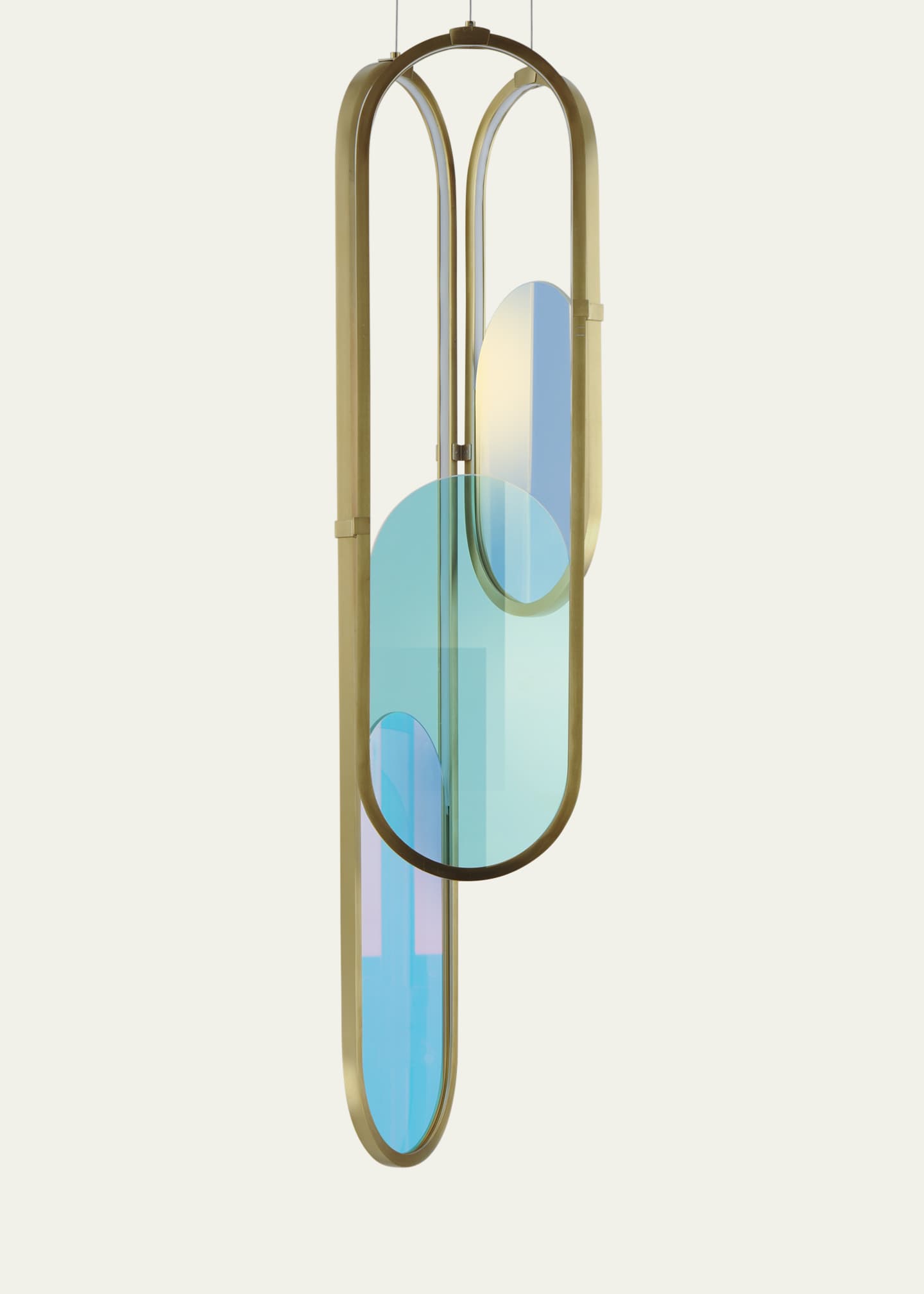 Studio M Trance 39" 3-Light Dichroic Glass Chandelier Image 2 of 5