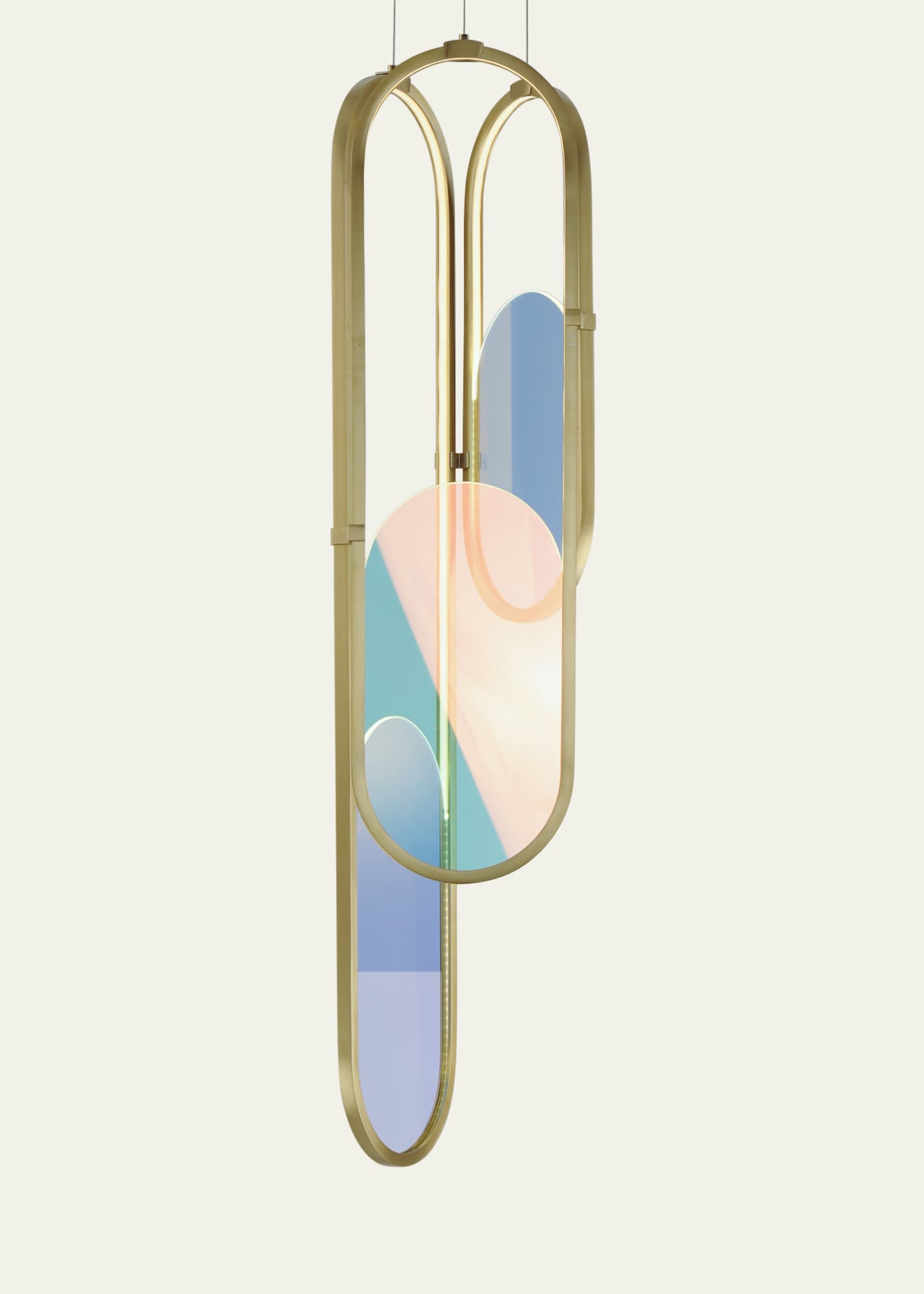 Studio M Trance 39" 3-Light Dichroic Glass Chandelier Image 5 of 5