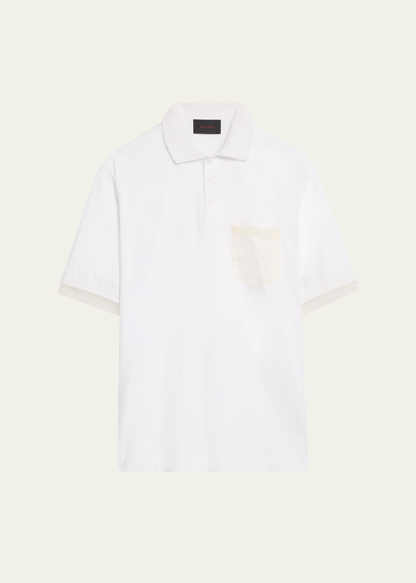 ROCHAS Size 4 Black Wool Buttoned Polo Shirt main image 1