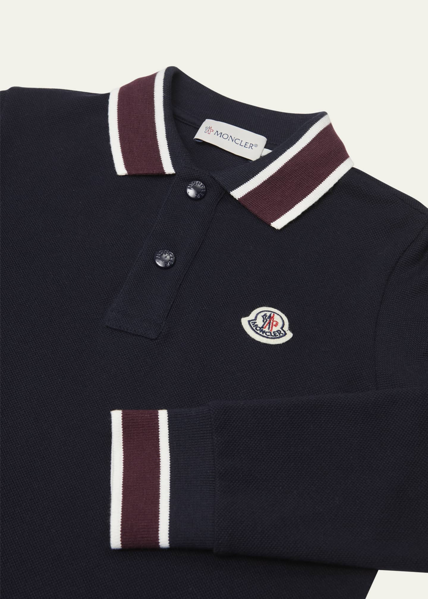 Moncler Boy's Logo-Print Polo Shirt, Size 8-14 Image 3 of 3