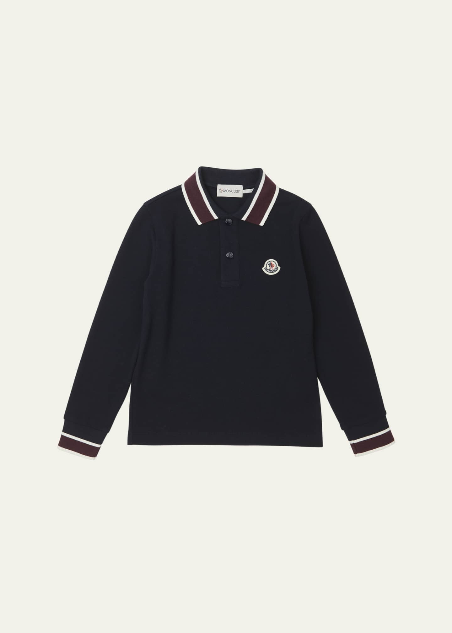 Moncler Boy's Logo-Print Polo Shirt, Size 8-14 Image 1 of 3