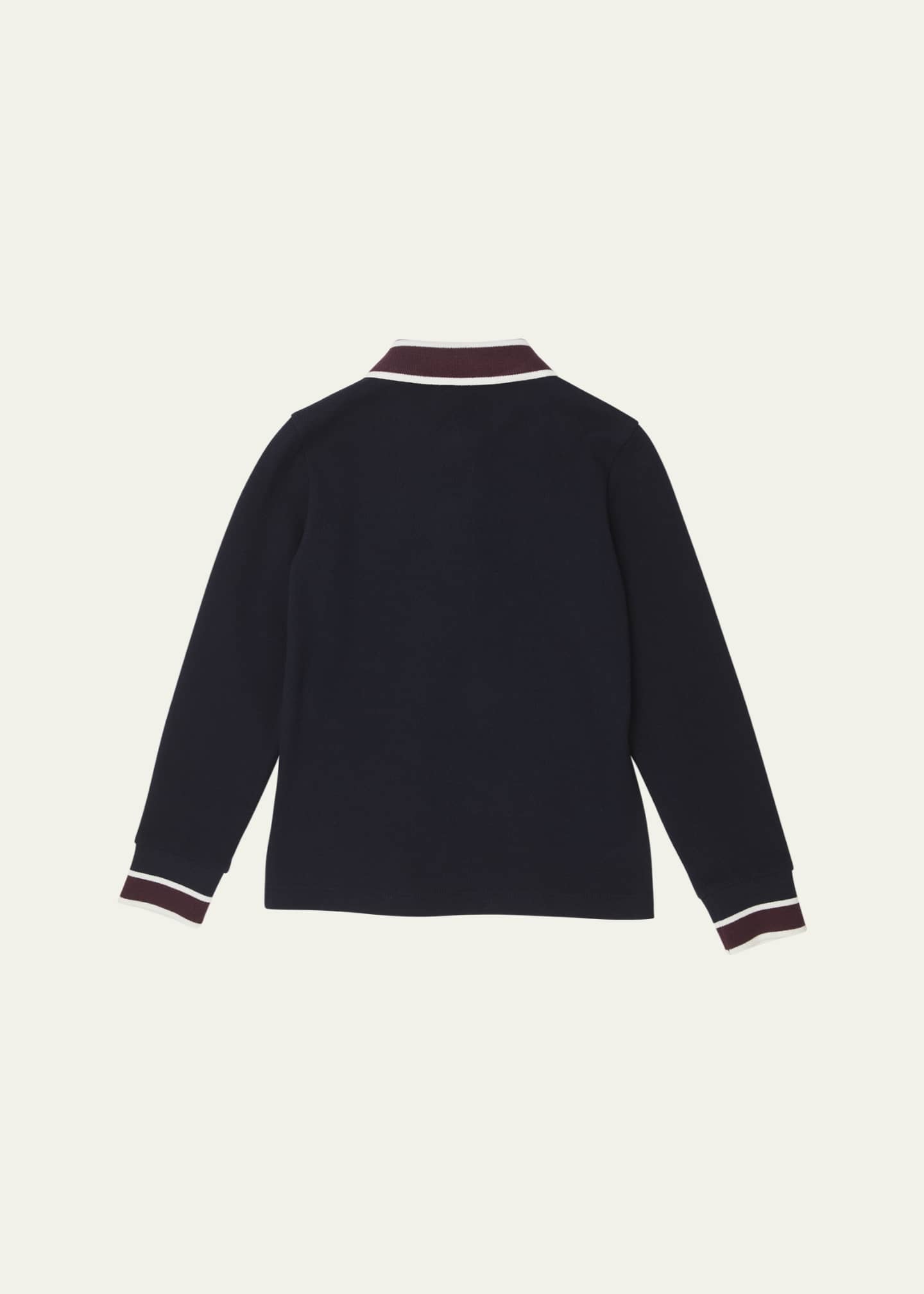 Moncler Boy's Logo-Print Polo Shirt, Size 4-6 Image 2 of 3