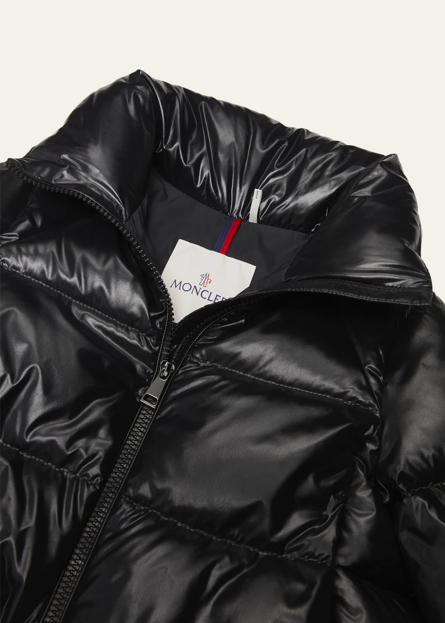Moncler cropped puffer jacket new arrivals