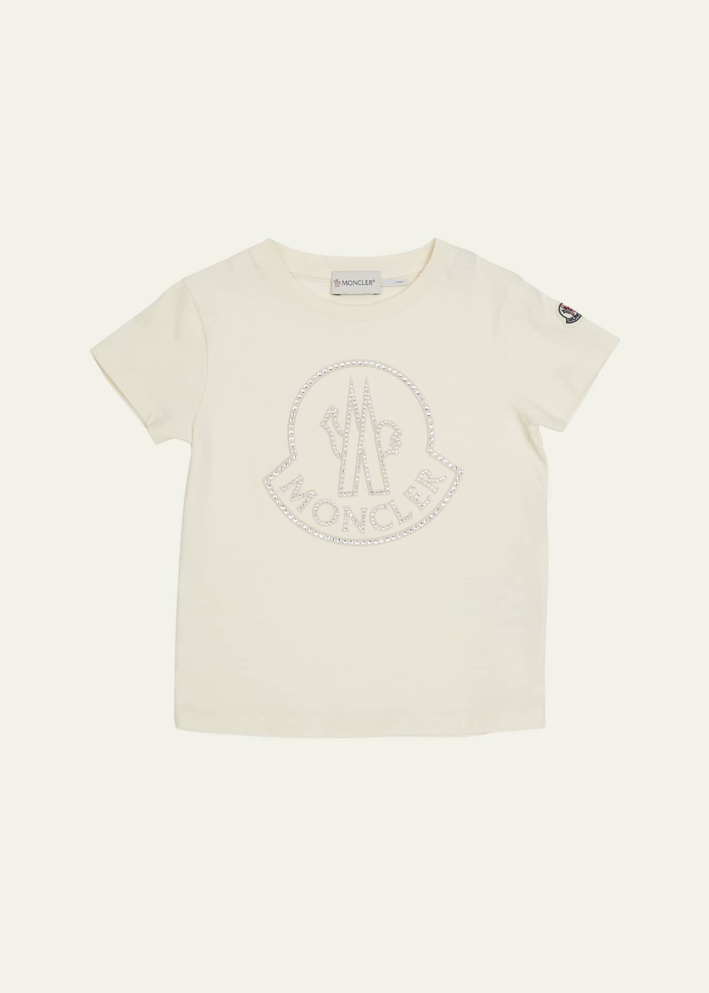 Moncler Girl's Embellished Bell Logo T-Shirt, Size 4-6 Image 1 of 3