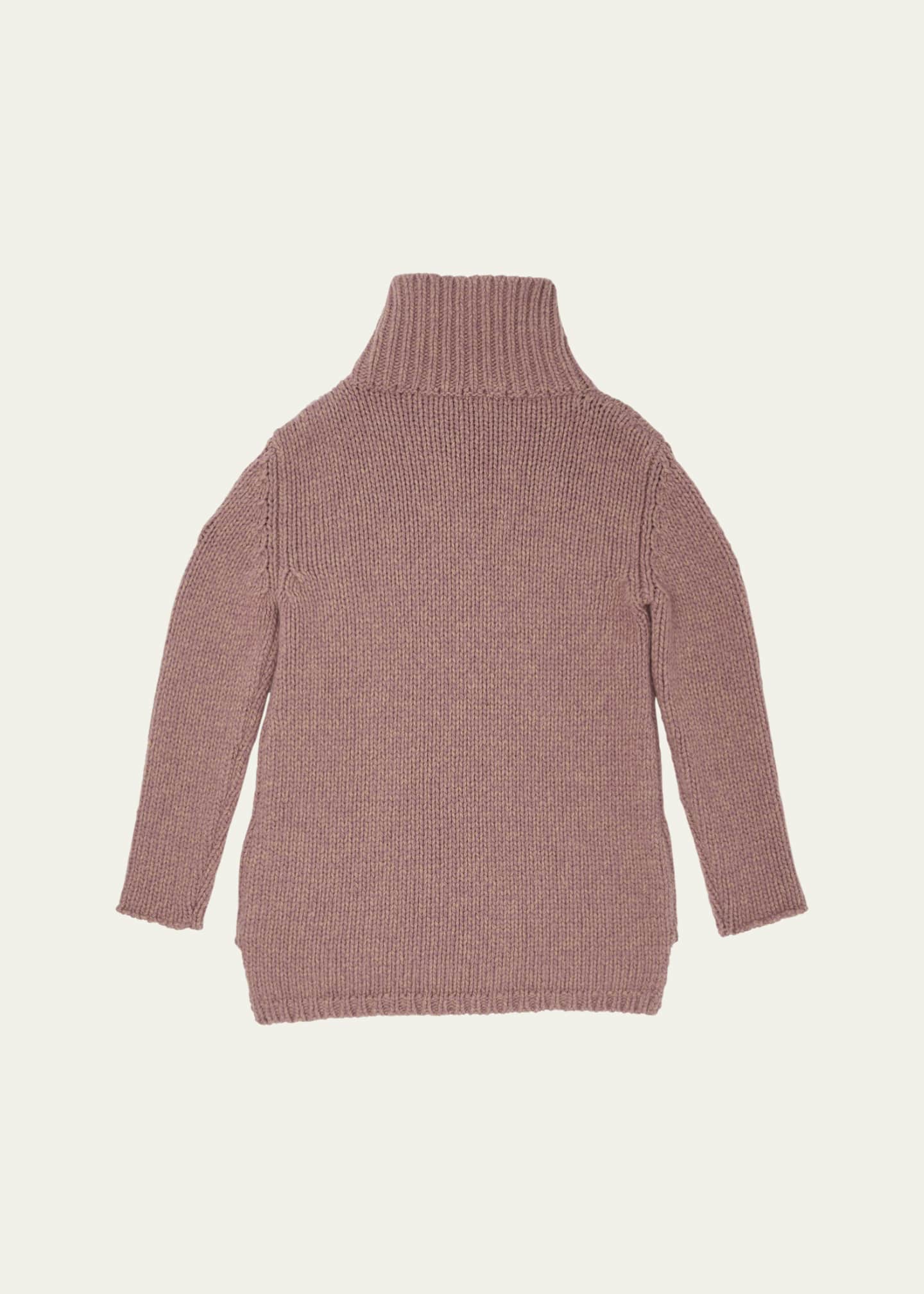 Moncler Girl's Logo Script Sweater Dress, Size 4-6 Image 2 of 3