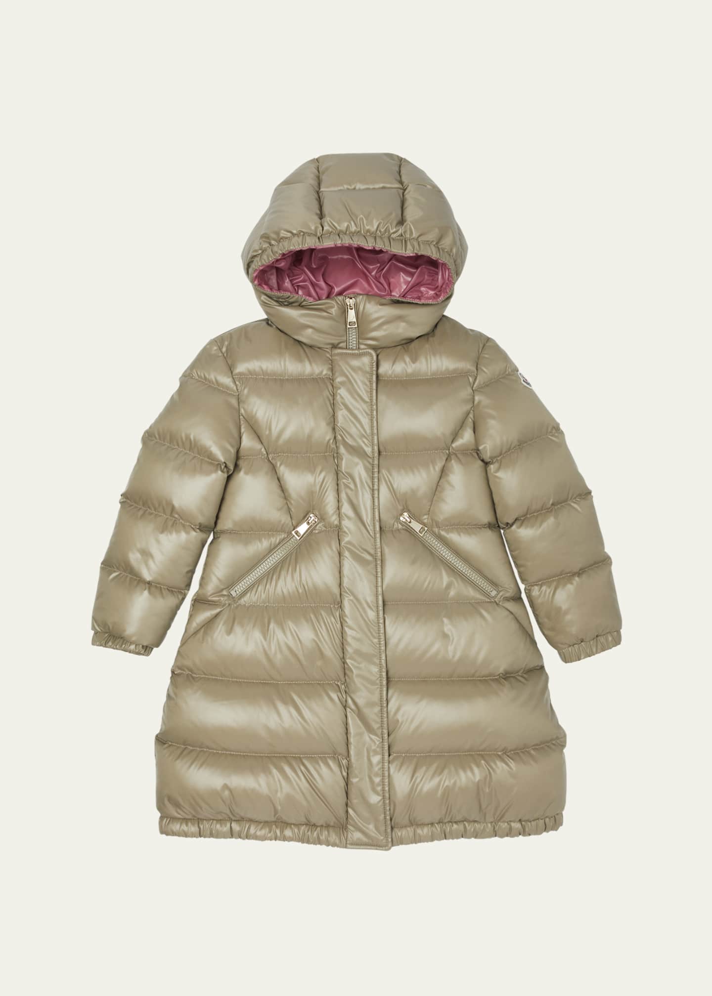 Moncler Girl's Bellevue Long Coat, Size 8-14 Image 1 of 3