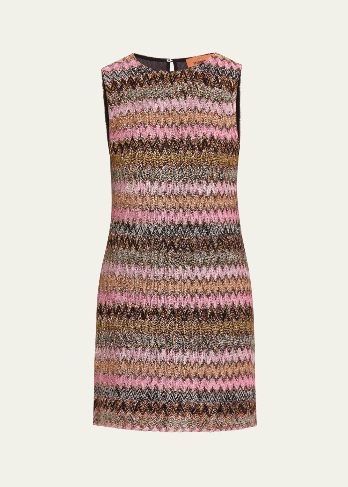 Missoni Chevron Metallic Mini Shift Dress
