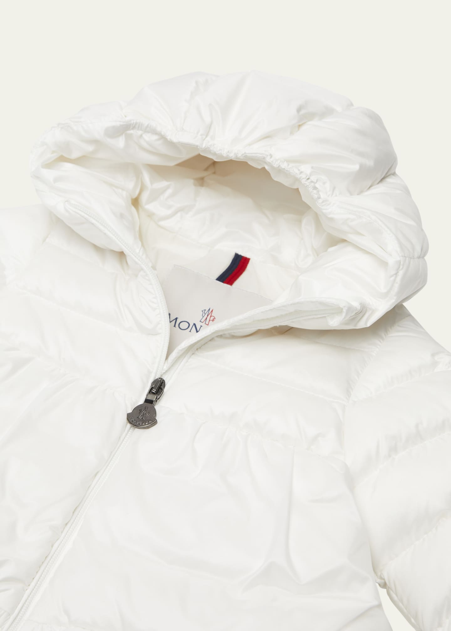 Moncler Girl's Odile A-Line Ruffle-Trim Coat, Size 3M-3 Image 3 of 3