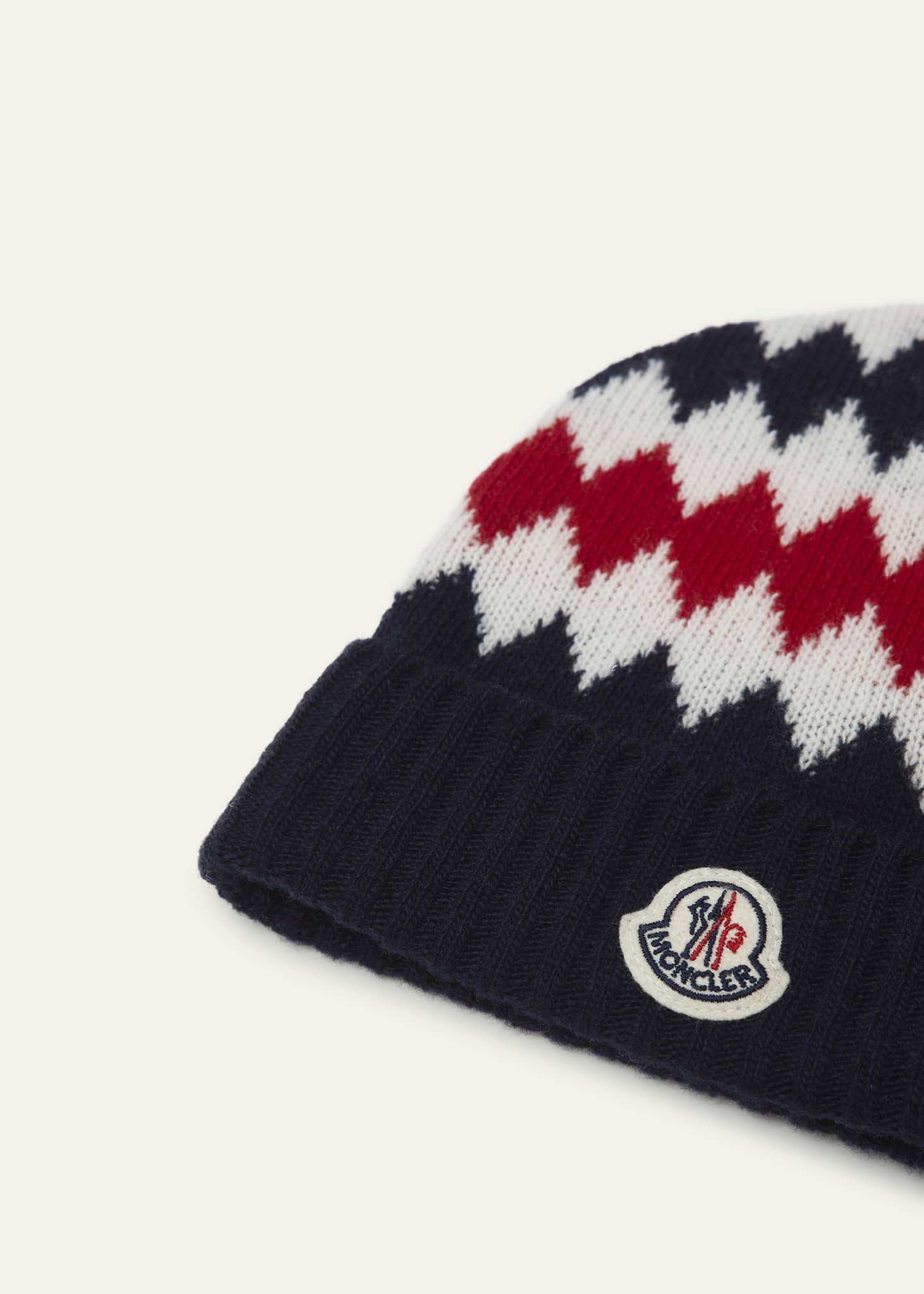Moncler Boy's Knitted Bell Logo Hat, Size XXS-XS Image 2 of 2