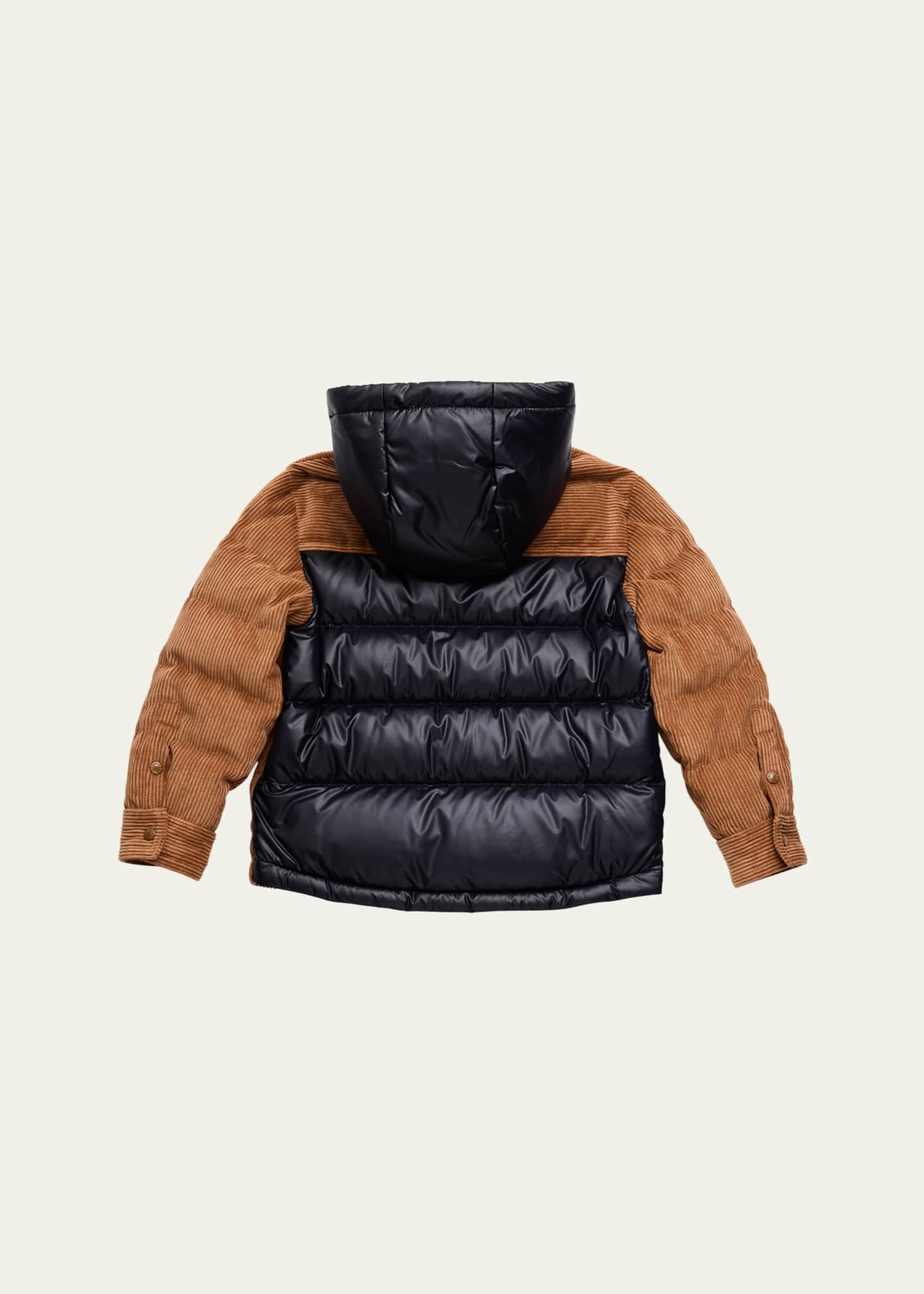Moncler Boy's Giusto Corduroy Puffer Shirt Jacket, Size 6 Image 2 of 3
