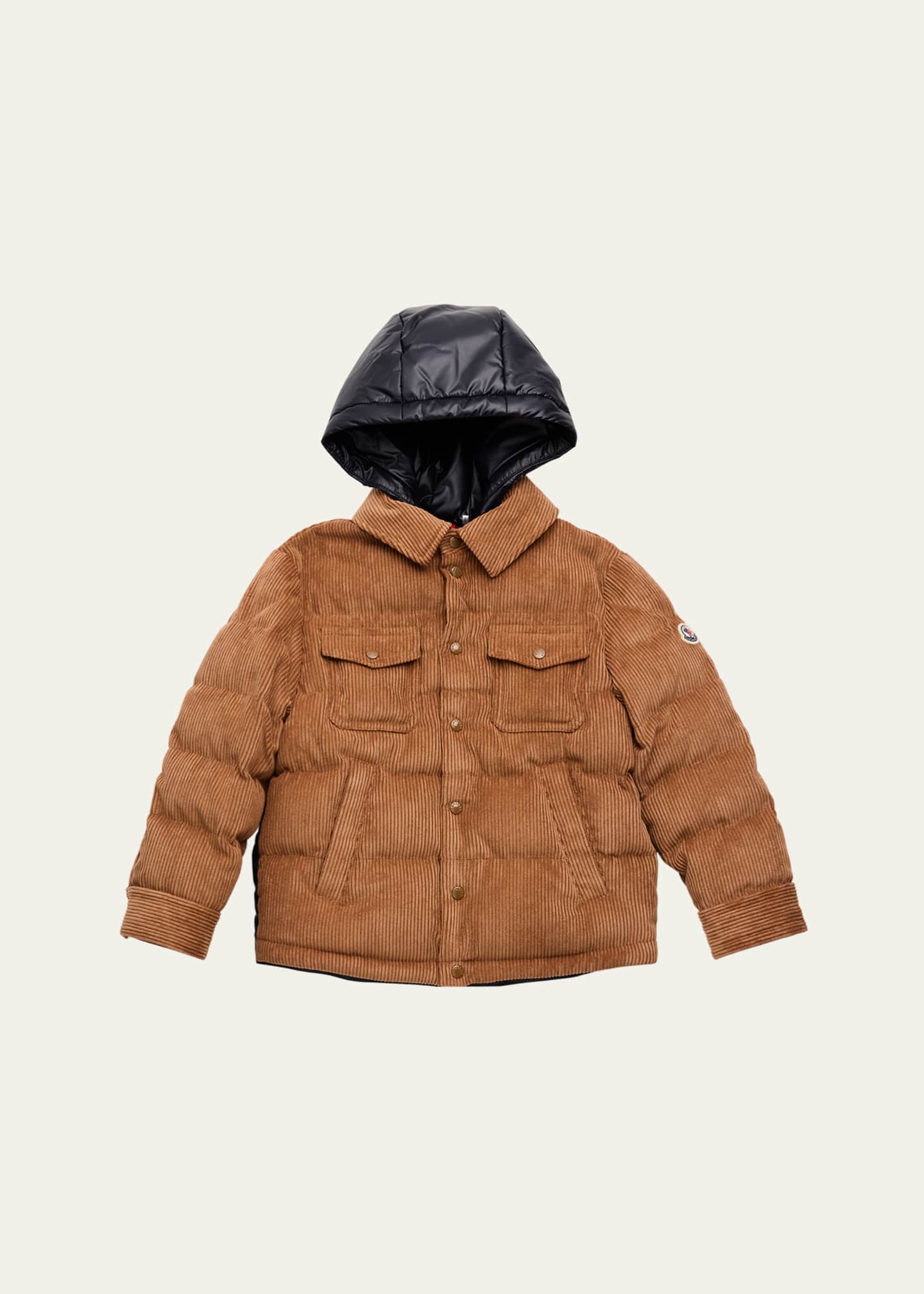Moncler Boy s Giusto Corduroy Puffer Shirt Jacket Size 6 Bergdorf Goodman