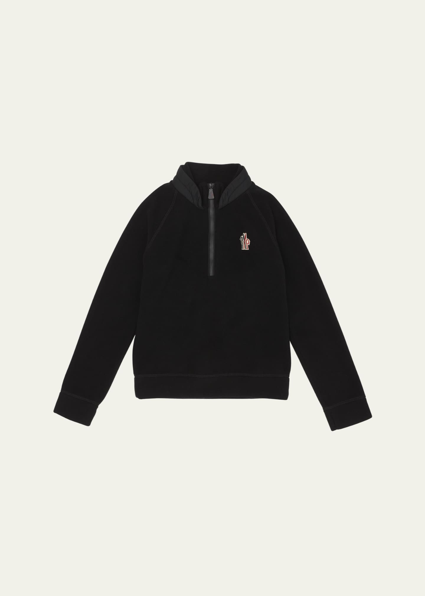 Moncler Grenoble Kid's Embroidered Logo-Print Sweatshirt, Size 8-14 Image 1 of 3