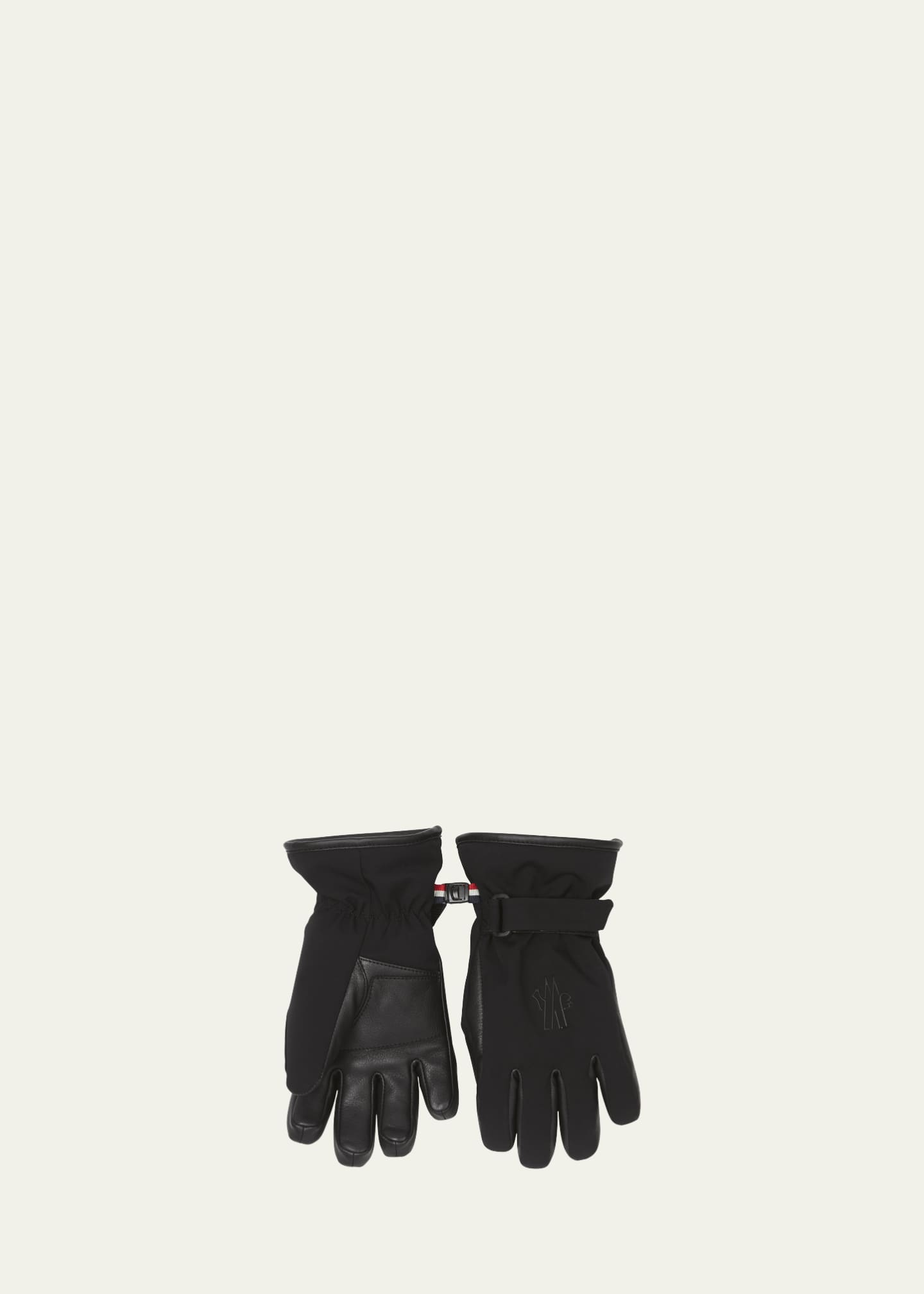 Moncler Grenoble Girl's Logo-Print Ski Gloves, Size S-L Image 2 of 2