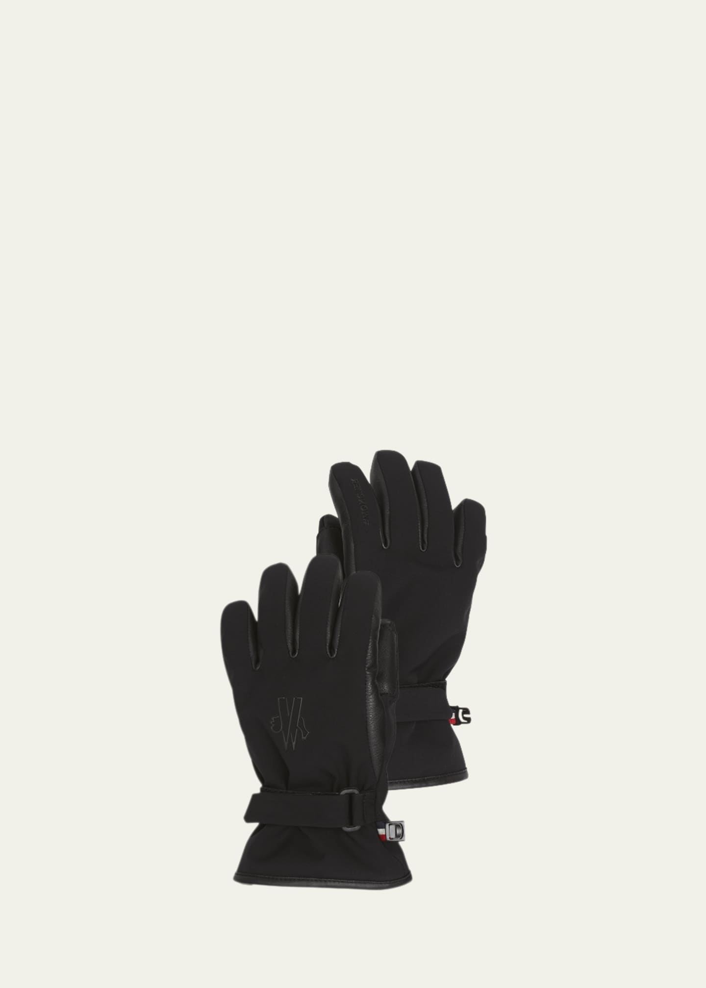 Moncler Grenoble Girl's Logo-Print Ski Gloves, Size S-L Image 1 of 2