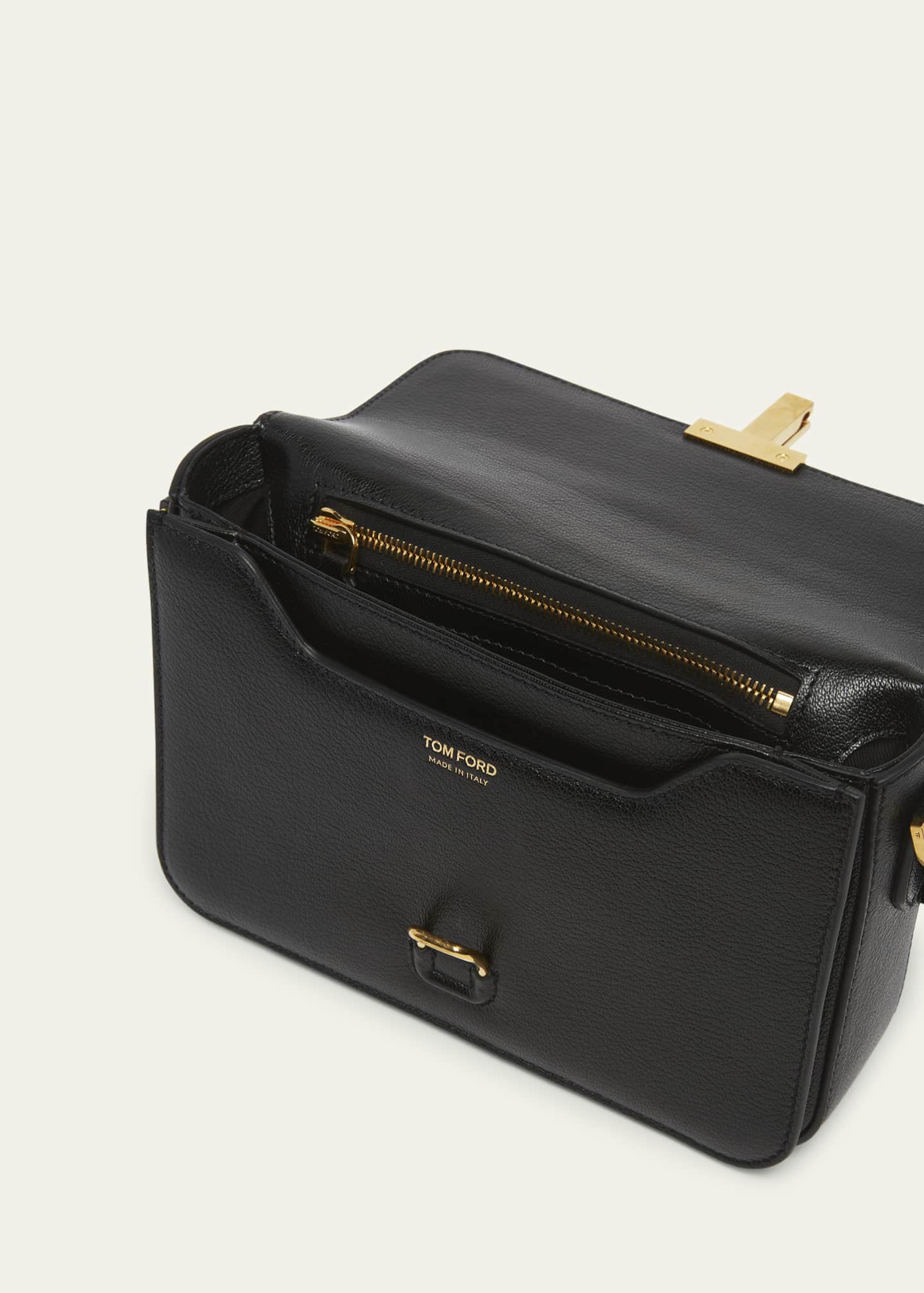 TOM FORD Men's Monarch Grained Leather Messenger Bag Image 4 of 5
