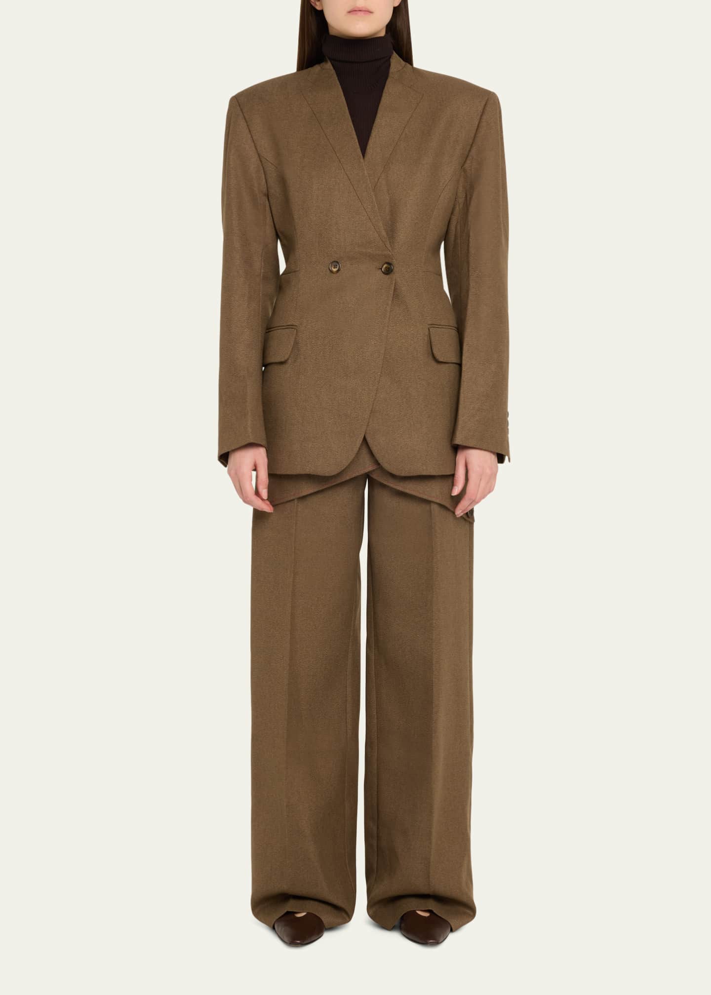 Zomer Belt Strap Wool Trousers Image 2 of 5