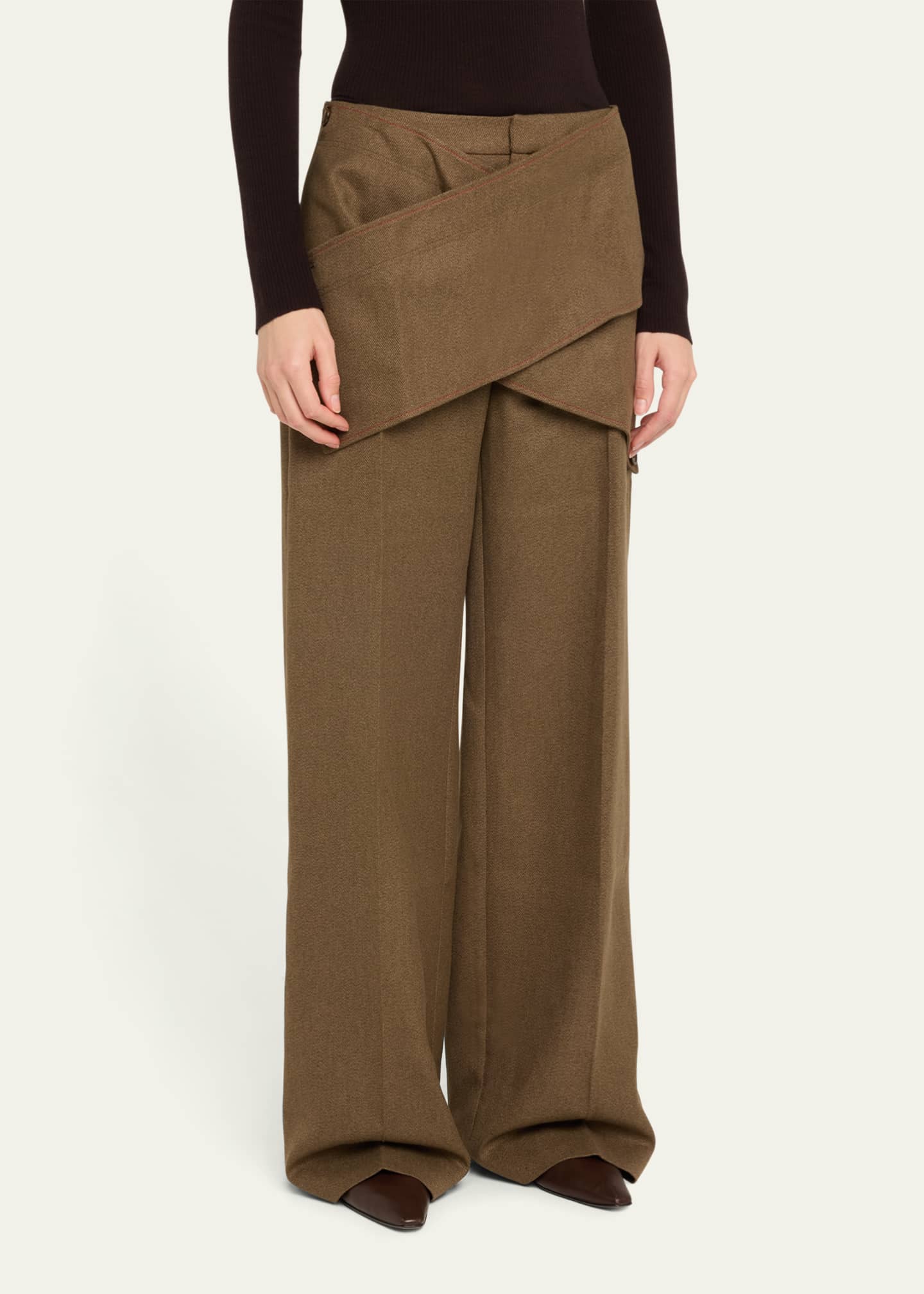 Zomer Belt Strap Wool Trousers Image 4 of 5