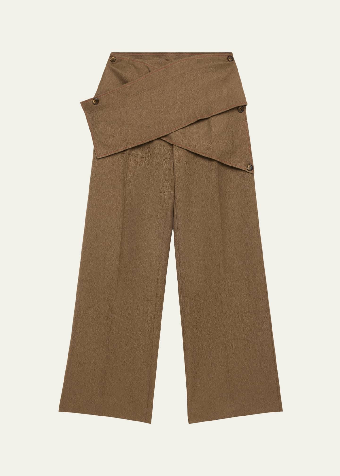 Zomer Belt Strap Wool Trousers Image 1 of 5
