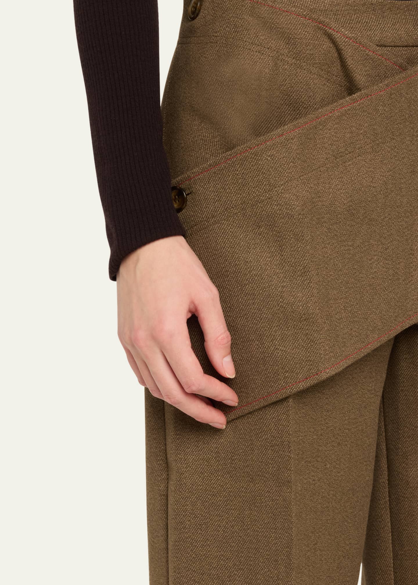 Zomer Belt Strap Wool Trousers Image 5 of 5
