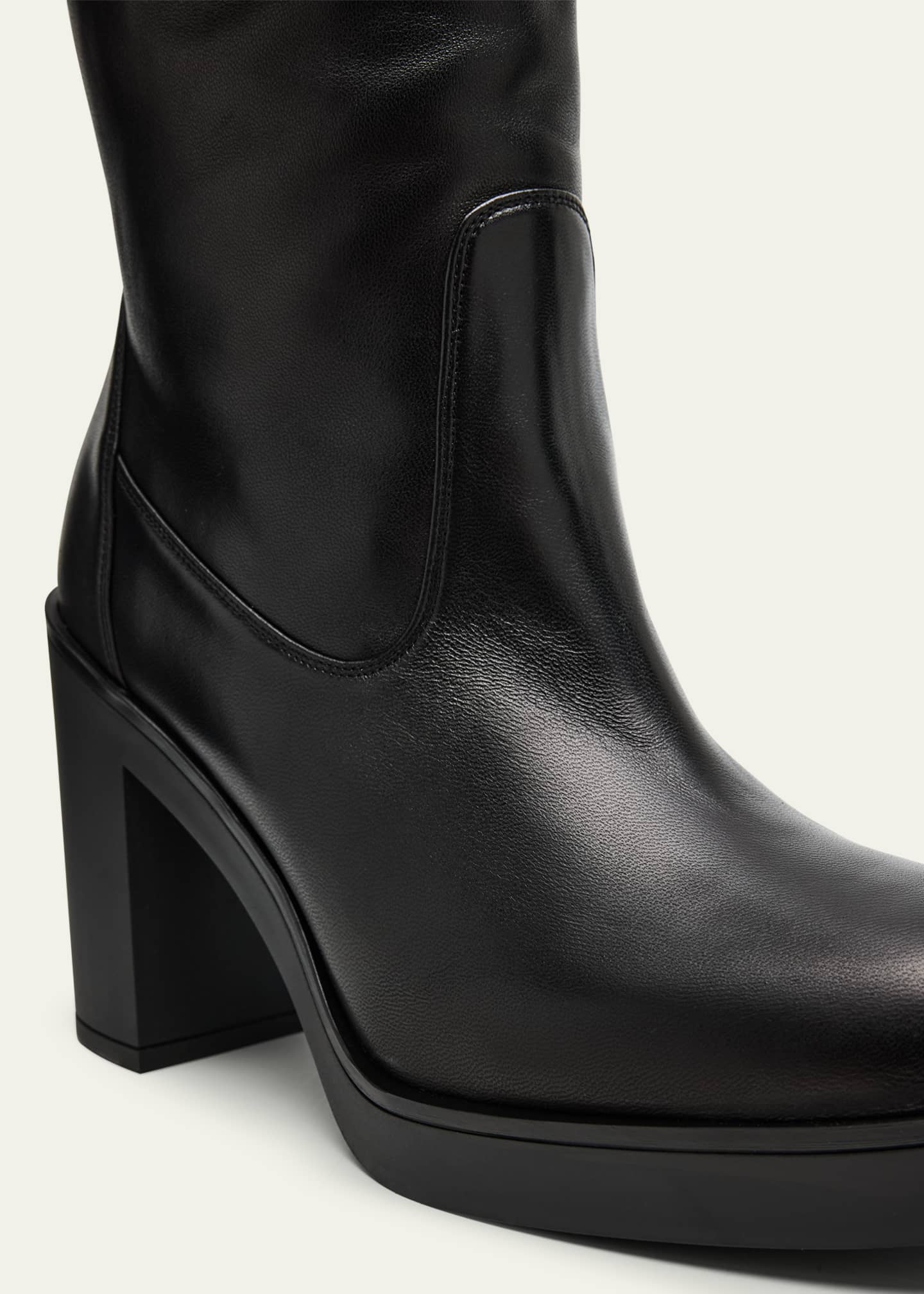 Stuart Weitzman Bethenny Leather Platform Knee Boots Bergdorf Goodman