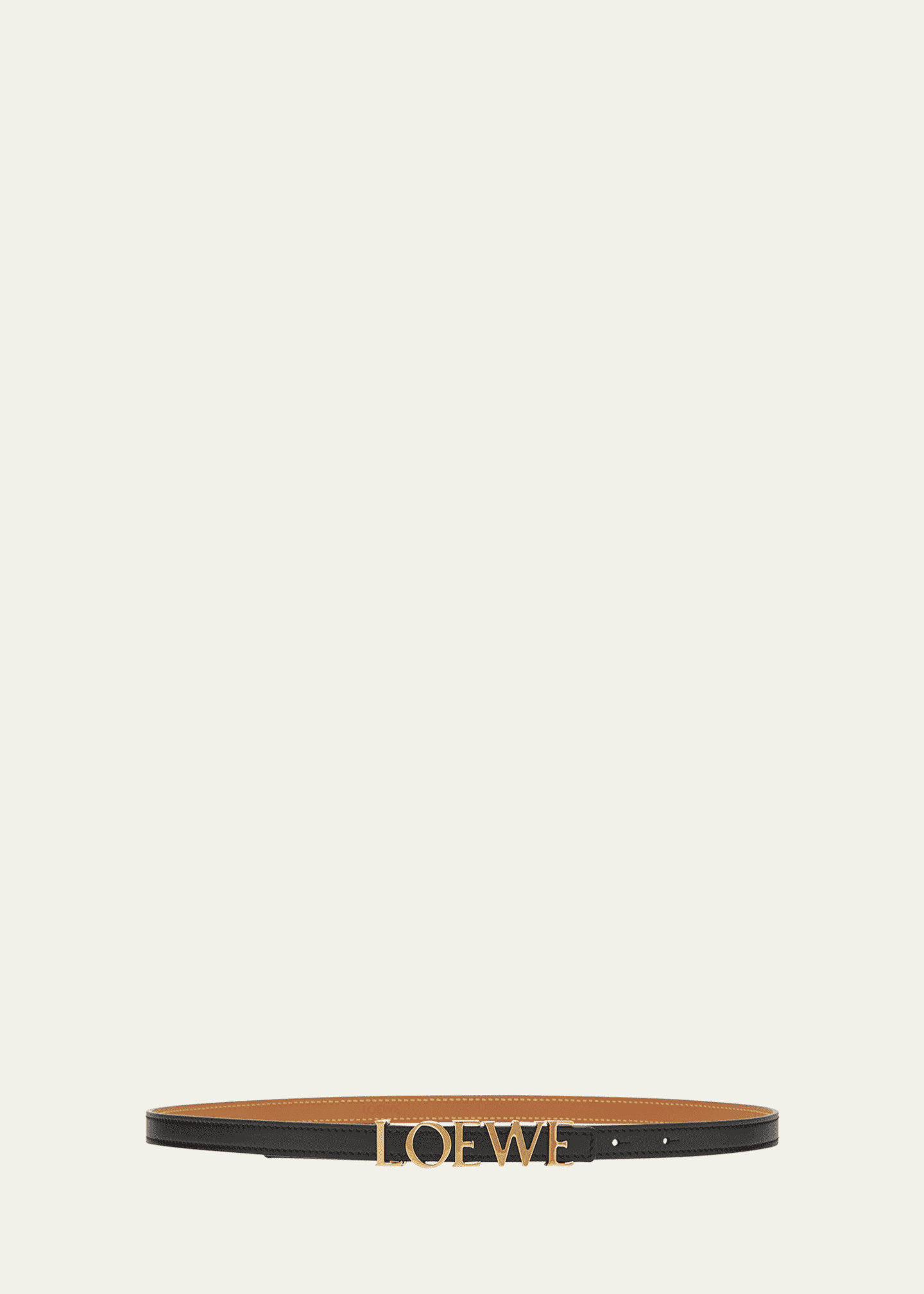 Loewe Bold Logo Leather Skinny Belt Image 1 of 2